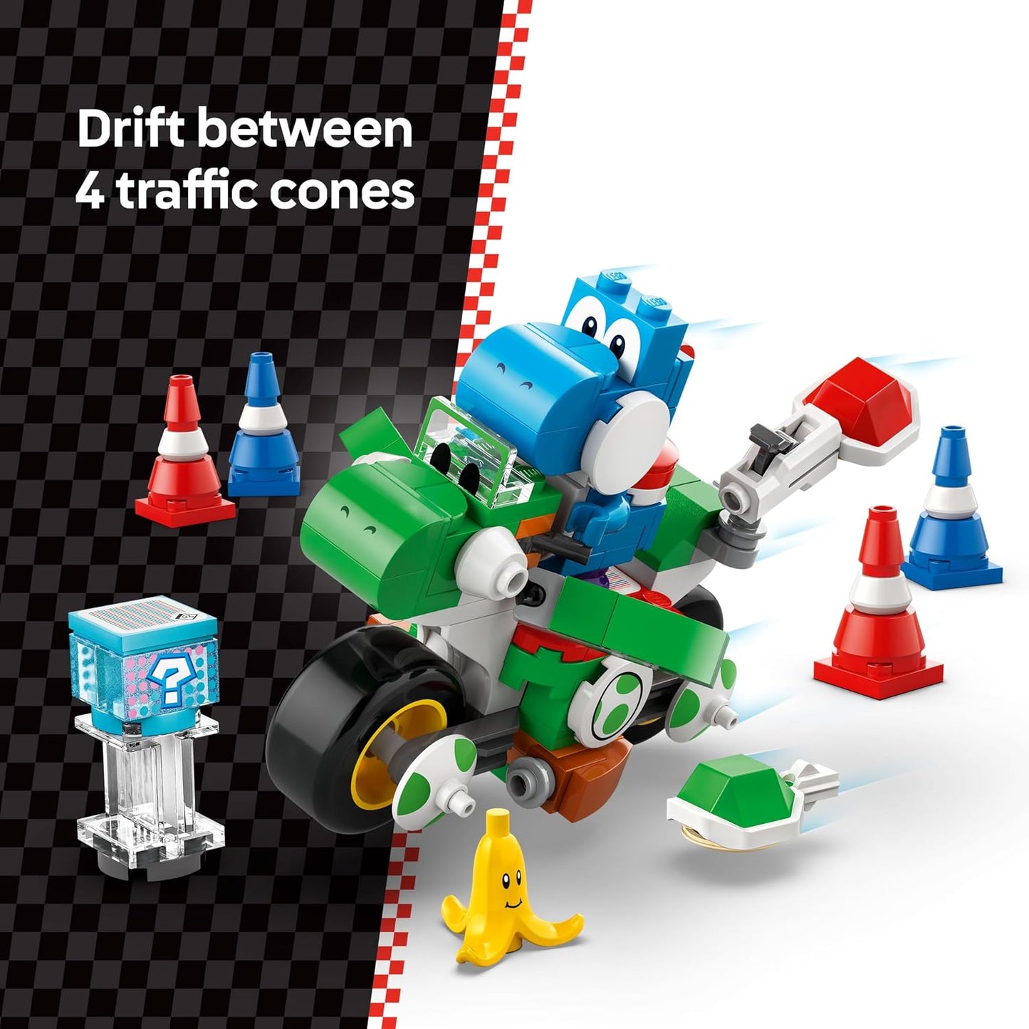 Hot LEGO Super Mario: Mario Kart Yoshi Bike - Building Toy Set for Kids, Boys and Girls, Ages 7+ - Mario Kart Toy for Fans with Blue Yoshi - Gift Idea for Birthdays - 72031