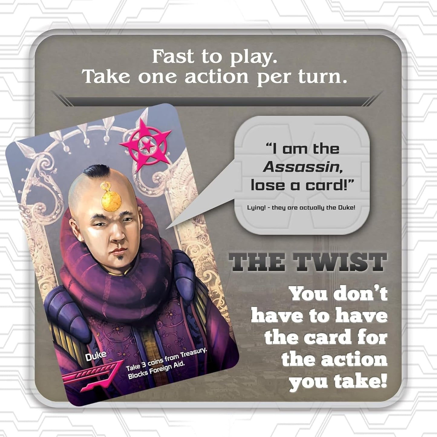 Hot Coup Card Game by Indie Boards & Cards | Fast Bluffing and Social Deduction Strategy | Hidden Roles, Deception, and Player Interaction | Quick 15-Minute Game for 2–6 Players | Adults, Teens, Families