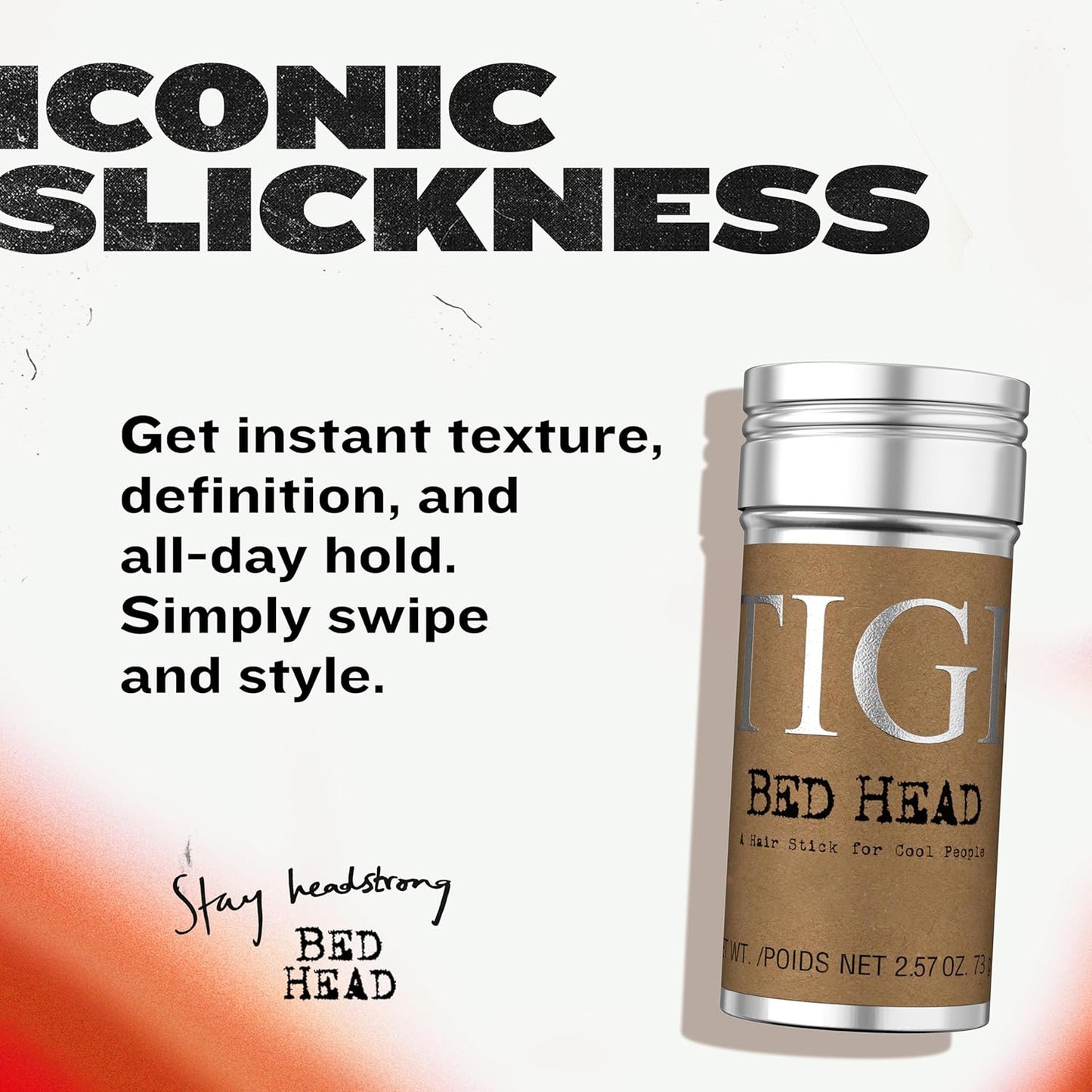 HotBed Head by TIGI Hair Wax Stick – Professional Hair Styling Wax for High-Definition Texture & All-Day, Humidity-Resistant Hold, 2.57 oz