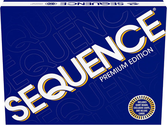 HotSequence Premium Edition - Stunning Set with Giant Board (20.25 x 26.25 inches), Exclusive Chips and Deluxe Cards by Goliath, Blue, for Ages 7+