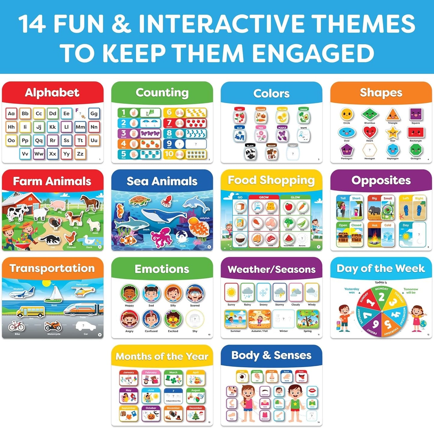 HotMontessori Busy Book for Toddlers 3-5 - Preassembled Preschool Workbook, Toddler Busy Book - Montessori Toys for 3 Year Old, Preschool Learning Toys Activities - 3 Year Old Girl Gifts, Boy Gifts