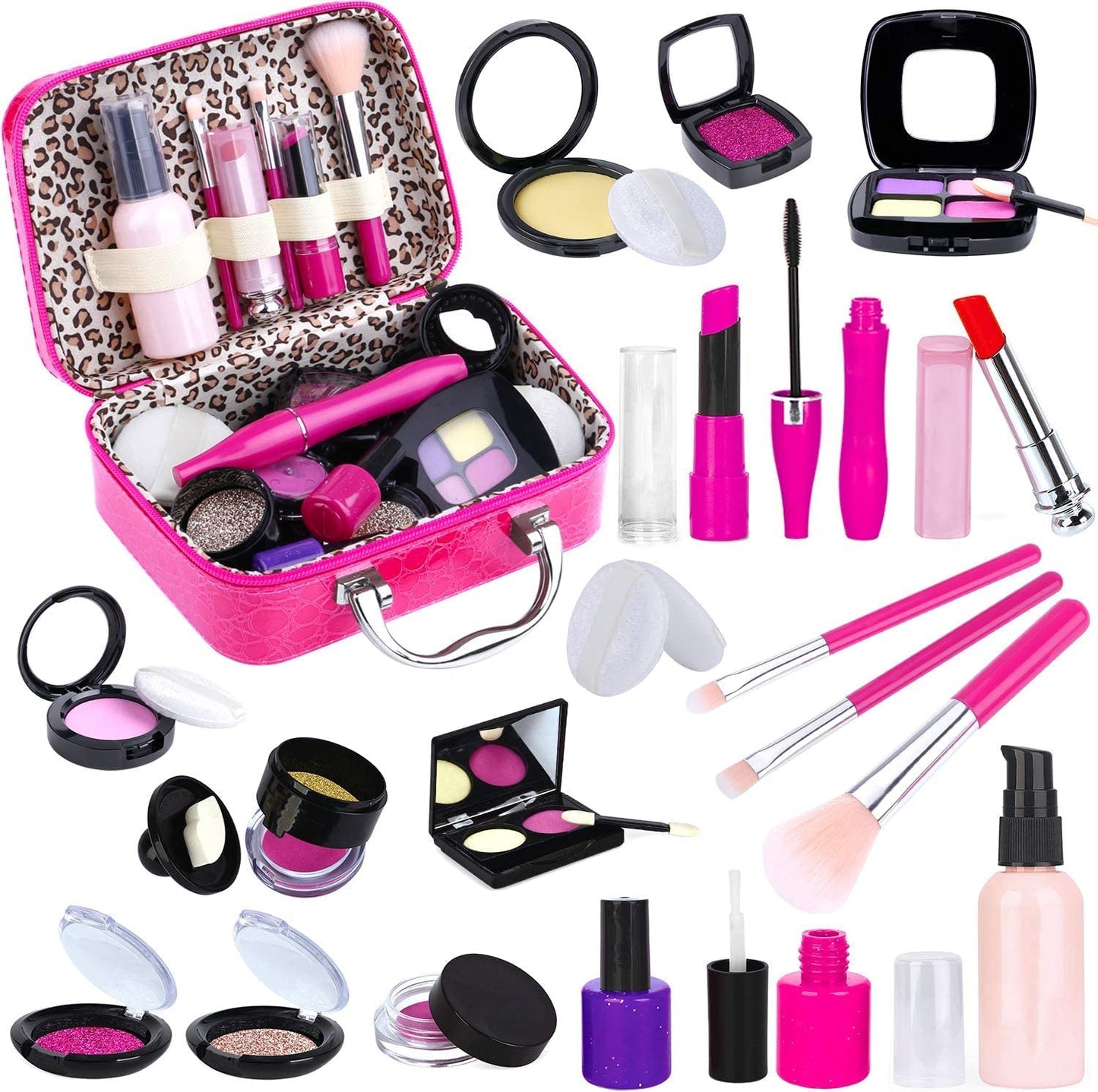 Hot TEPSMIGO Pretend Makeup Kit for Girls, Kids Pretend Play Makeup Set - with Cosmetic Bag for Birthday Christmas, Toy Makeup Set for Little Girls Age 3+(Not Real Makeup)