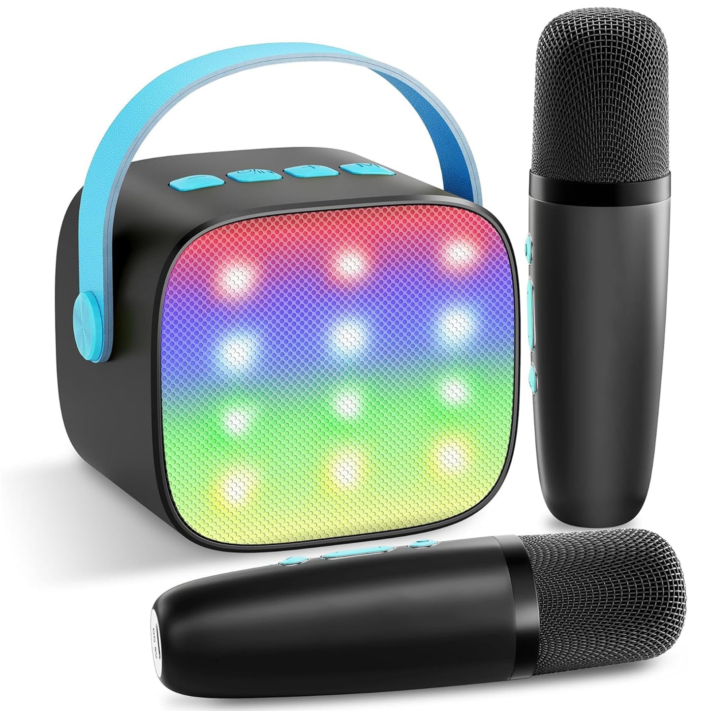 HotYLL Karaoke Machine for Kids, Portable Mini Speaker with 2 Wireless Microphones, TOP Kids Gifts for Girls Ages 3, 4, 5, 6, 7, 8, 9, 10+ Years Old, 4-12th Birthday Singing Present Toy Party (Purple)