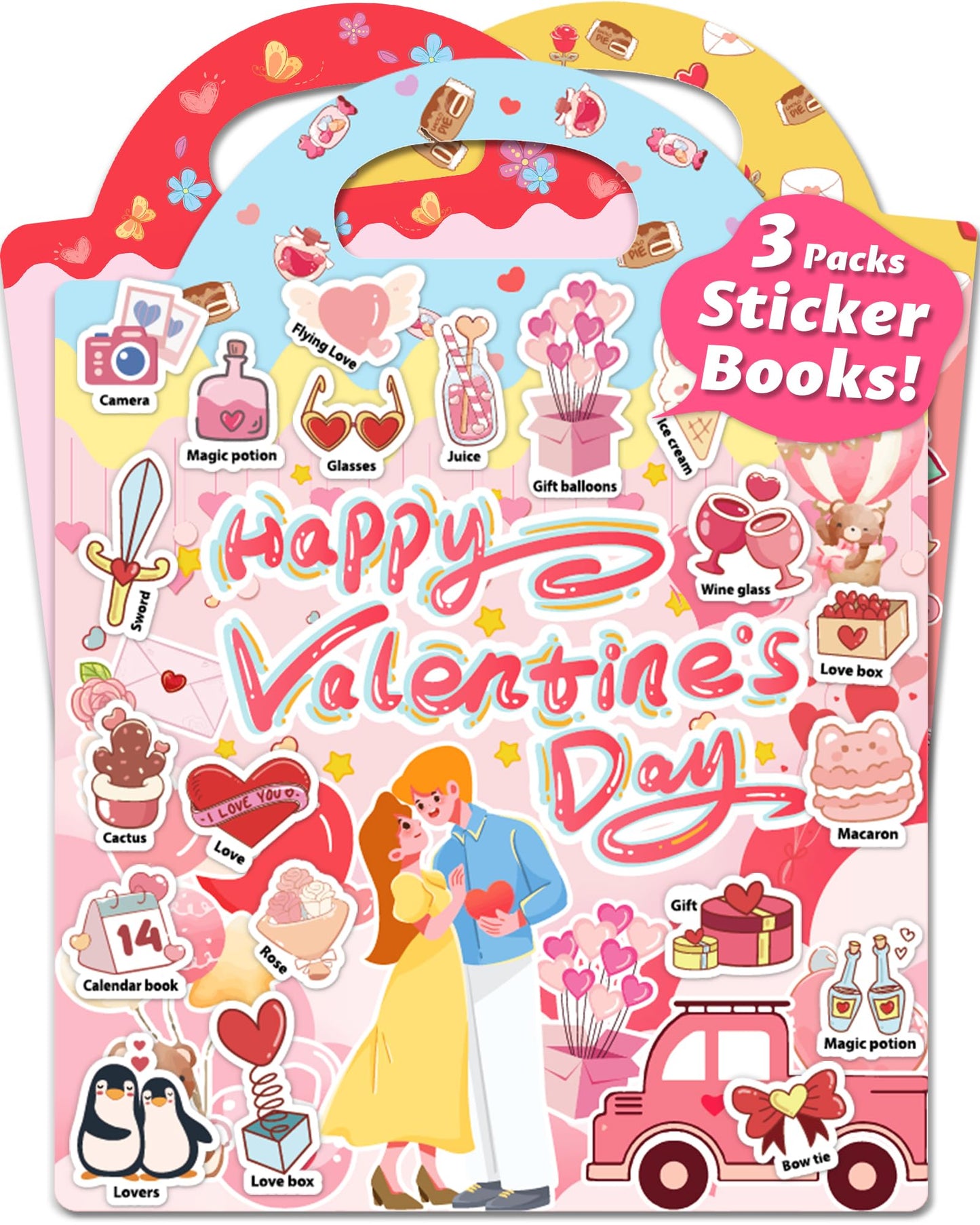 HotWalenced Reusable Sticker Book for Toddlers, Stickers for Kids, Toddler Sticker Book, Toddler Craft Activities, Toddler Travel Toys Boy Girl Birthday Gifts