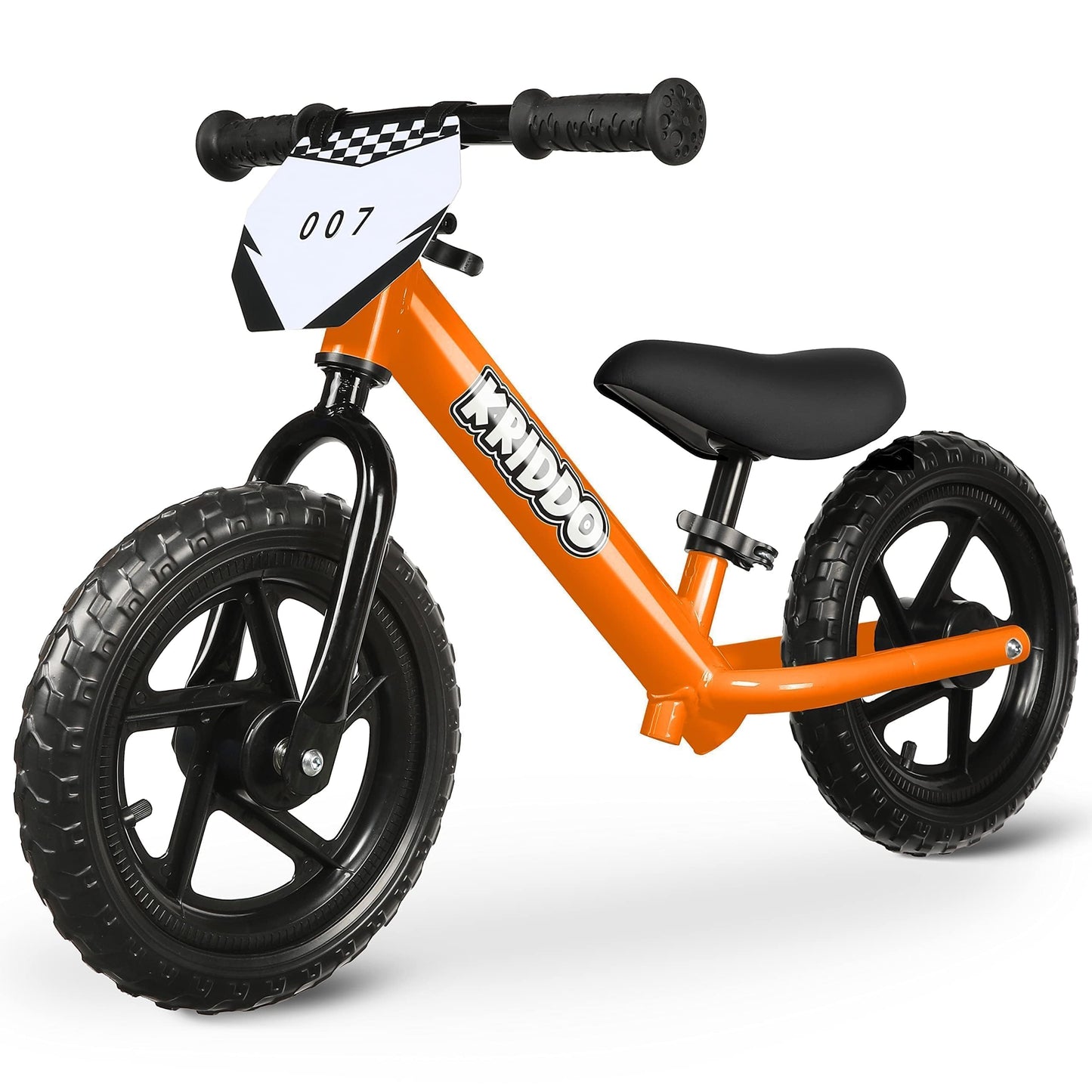 Hot KRIDDO Toddler Balance Bike 2 Year Old, Age 24 Months to 5 Years Old, 12 Inch Push Bicycle with Customize Plate (3 Sets of Stickers Included), Gift Bike for 2-3 Boys Girls, White