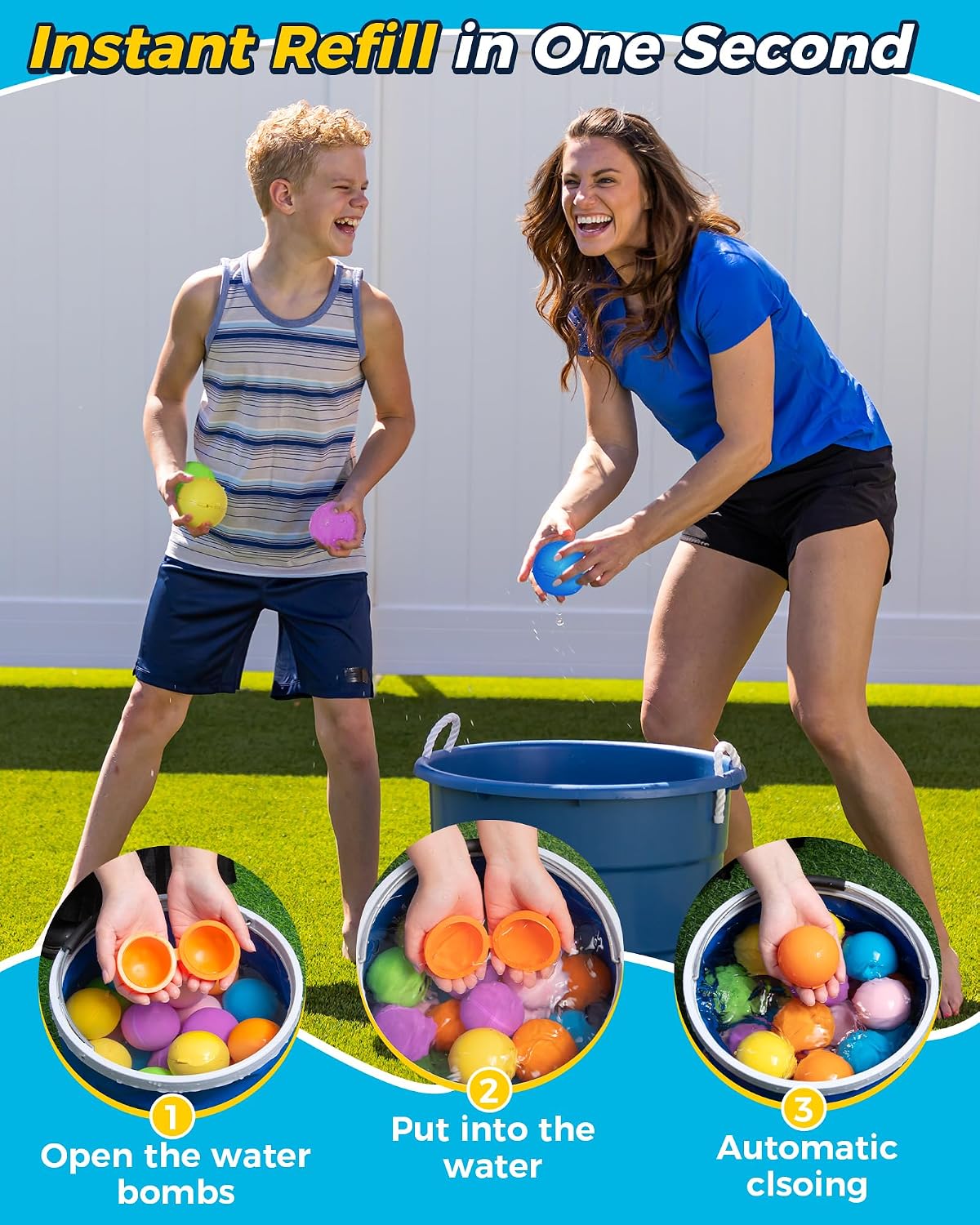 Hot Tlitlimom 16Pcs Reusable Water Bomb Balloons, Pool Beach Toys for Kids ages 3-12, Summer Toy Water Toy for and Girls, Outdoor Activities Water Games Toys Self Sealing Water Splash Ball for Fun