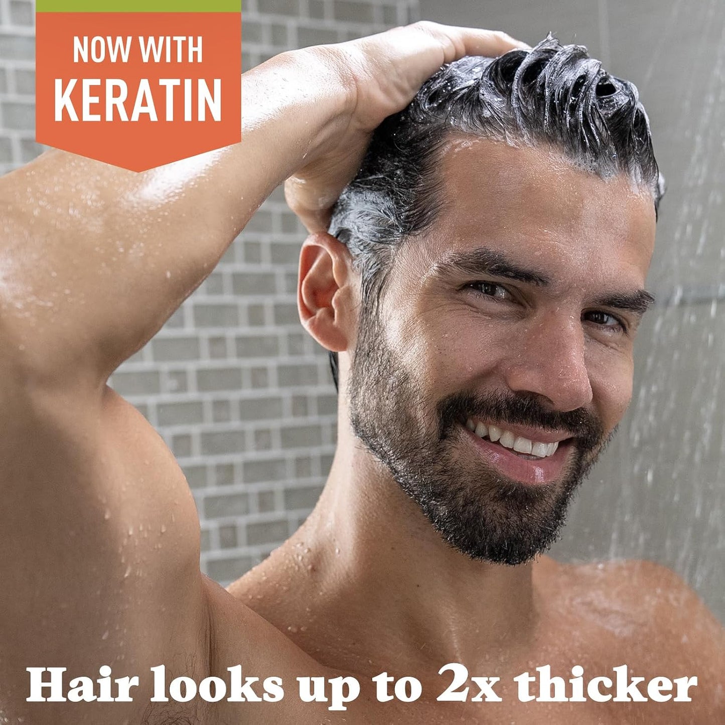 HotJust for Men Control GX Grey Reducing Shampoo, Gradual Hair Color with Keratin for Stronger Thicker and Healthier Looking Hair, 4 Fl Oz - Pack of 1