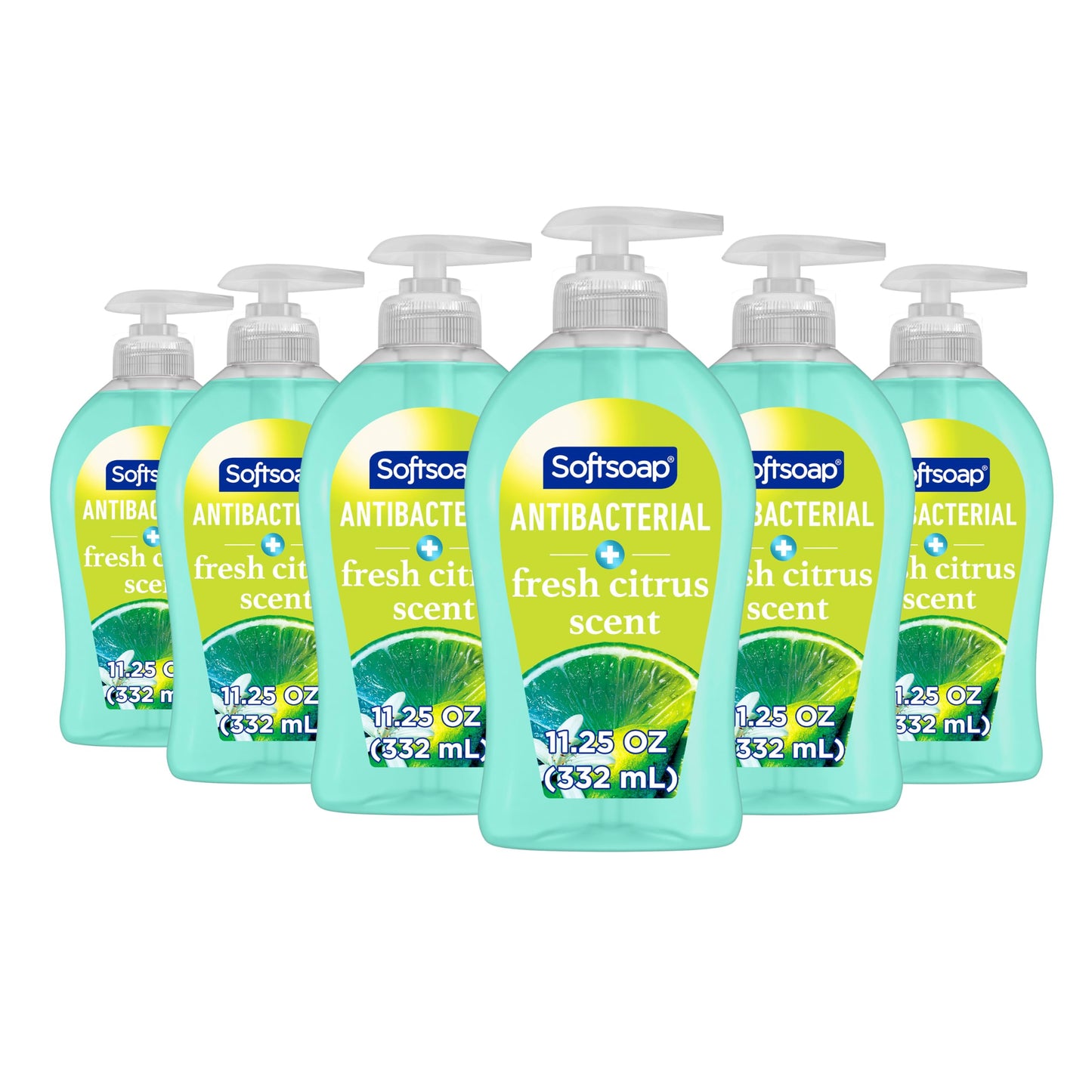 HotSoftsoap Antibacterial Liquid Hand Soap, Crisp Clean Scent, 11.25 Ounce, 6 Pack