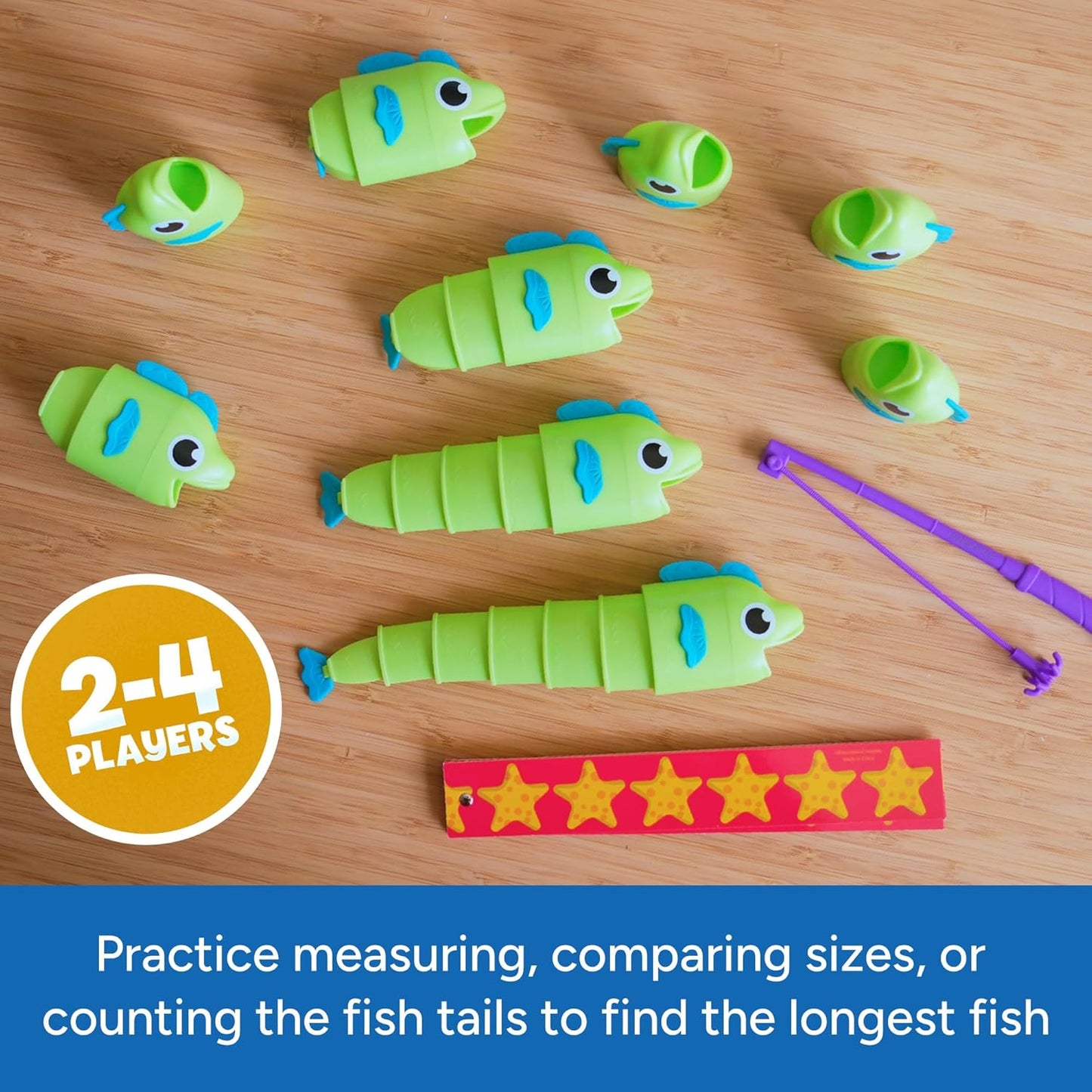 HotEducational Insights Reel Big Catch Game - Preschool Math Games for 4 Year Olds, Who Can Catch the Longest Fish Game, Kindergarten Learning Activities, Fishing and Counting Games for Kids Ages 3-5