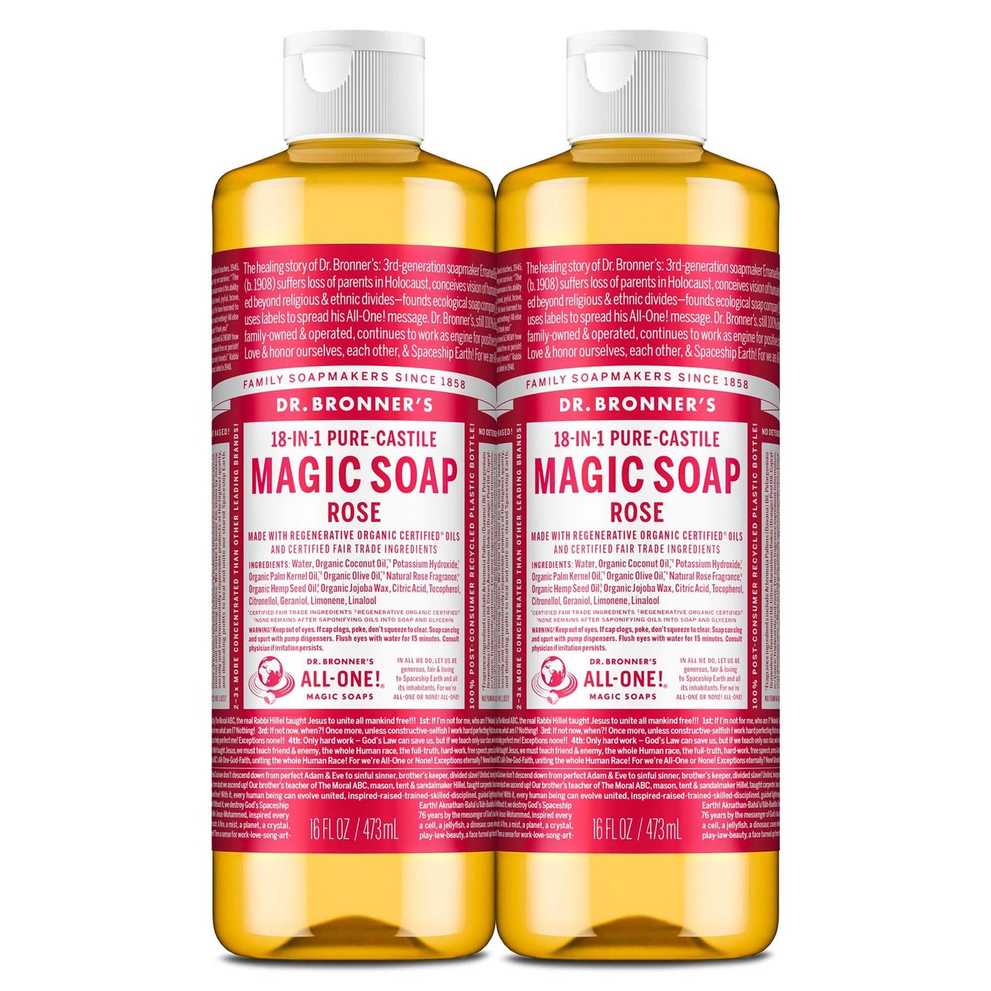 HotDr. Bronner's Pure-Castile Liquid Soap, Made with Organic Oils, 18-in-1 Uses: Face, Body, Hair, Laundry, Pets and Dishes, Concentrated, Vegan, Non-GMO, Lavender, 32 Oz