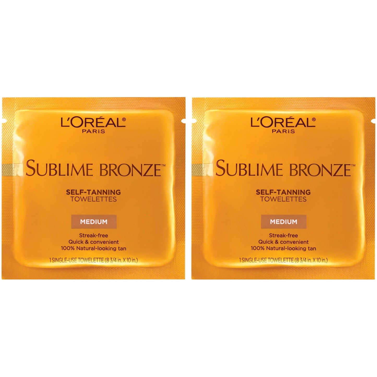 HotL'Oreal Paris Sublime Bronze Self Tanning Towelettes, Streak-Free, Natural Looking Tan, 6 ct
