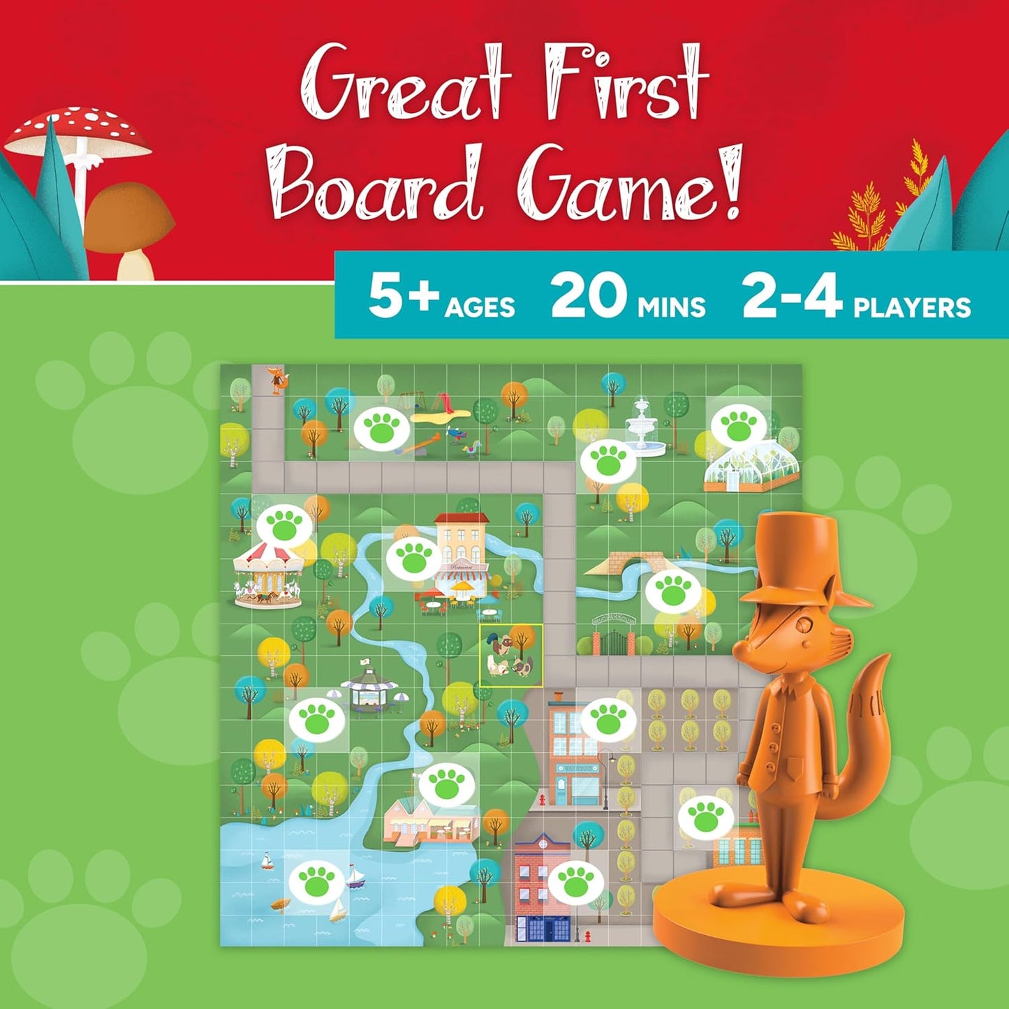 HotOUTFOXED, A CLASSIC WHO DUNNIT GAME FOR PRESCHOOLERS, 4 players