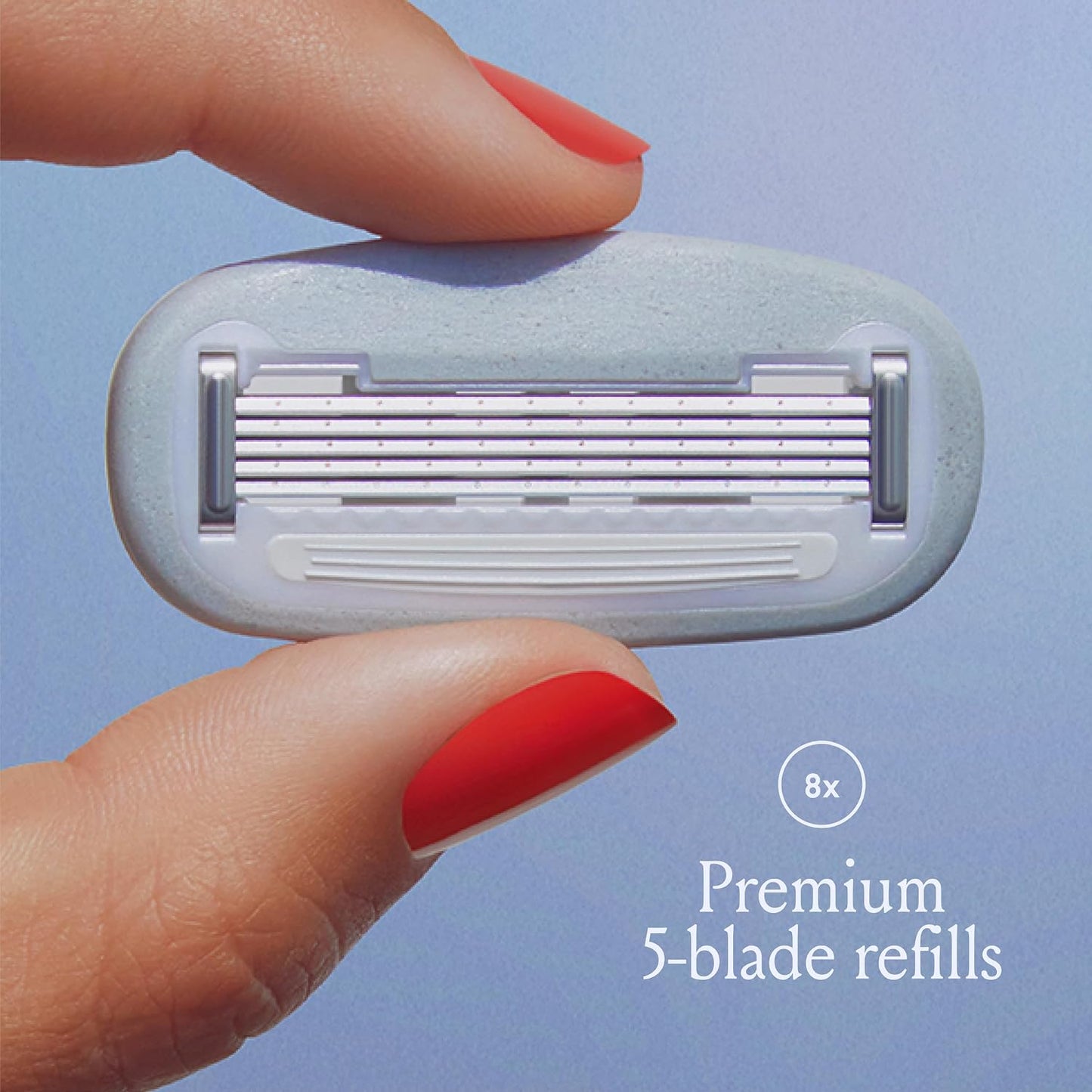 HotBillie Women’s Razor Refill Blades 5-Blade Cartridges - 8 count