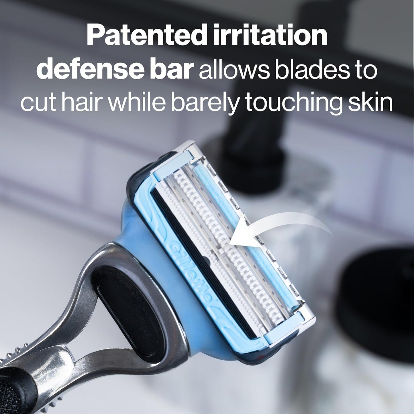 HotGillette SkinGuard Razor Blade Refills for Men, 2 Blade Cartridge, SkinGuard for Sensitive Skin, Lubrication, Fits SkinGuard Razor Handles, 8 Count