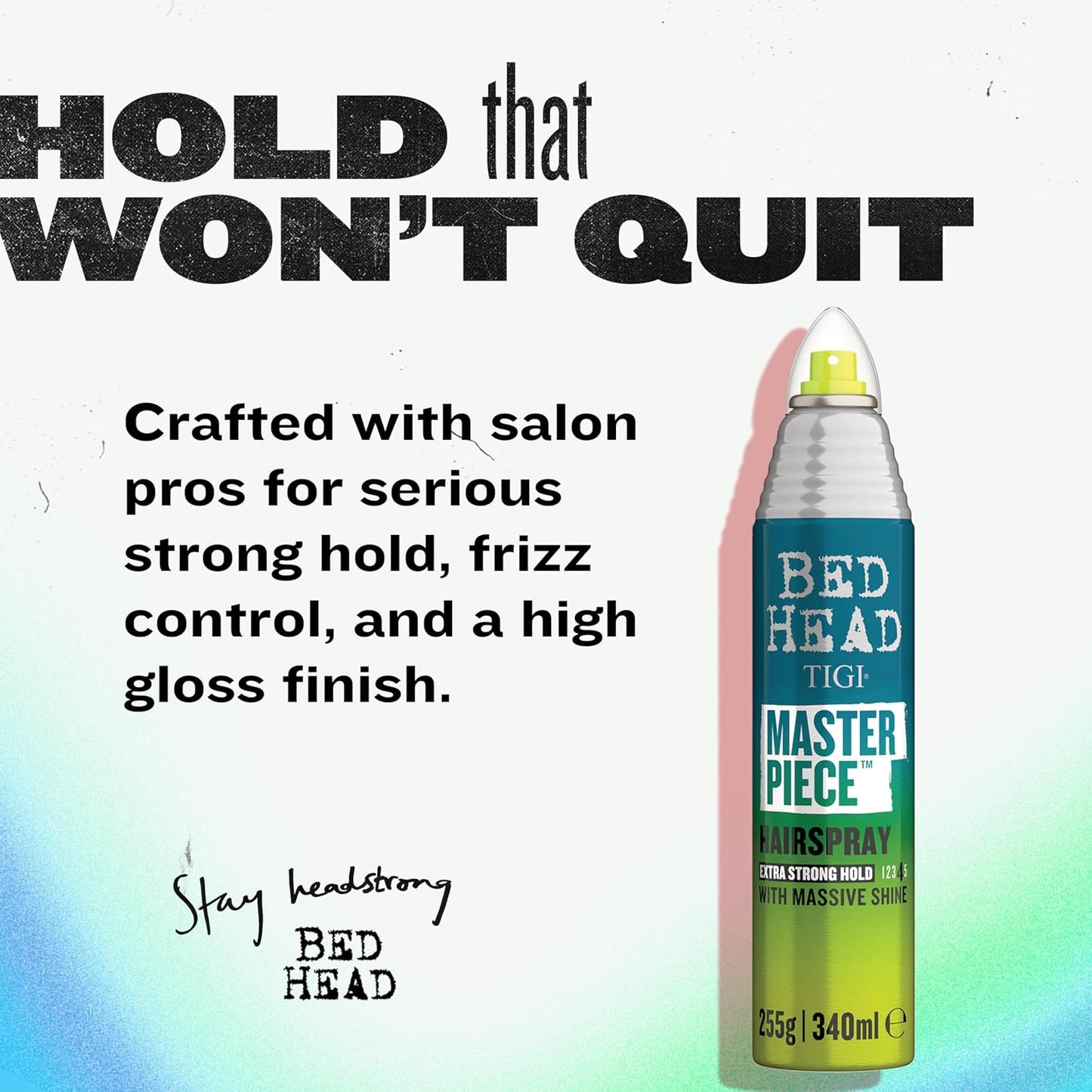 HotTIGI Bed Head Frizz Control Hair Spray, Masterpiece Extra Hold Hair Care Spray for Shiny and Glossy Hair, 10.3 oz
