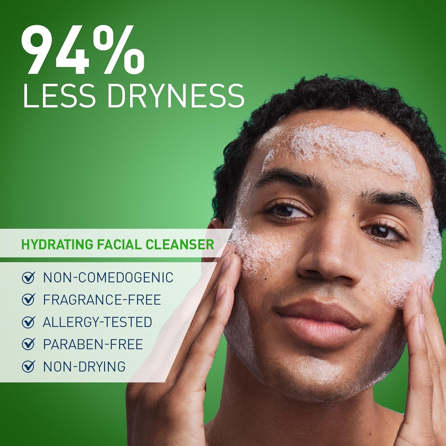 HotCeraVe Hydrating Facial Cleanser, Moisturizing Face Wash For Dry Skin, Hyaluronic Acid + Ceramides + Glycerin, Hydrating Cleanser For Normal To Dry Skin, National Eczema Association Certified, 16 Oz