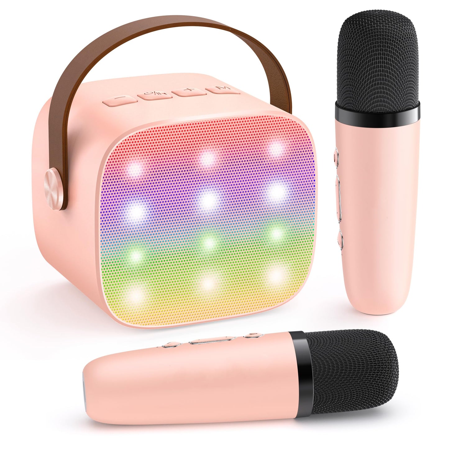 HotYLL Karaoke Machine for Kids, Portable Mini Speaker with 2 Wireless Microphones, TOP Kids Gifts for Girls Ages 3, 4, 5, 6, 7, 8, 9, 10+ Years Old, 4-12th Birthday Singing Present Toy Party (Purple)