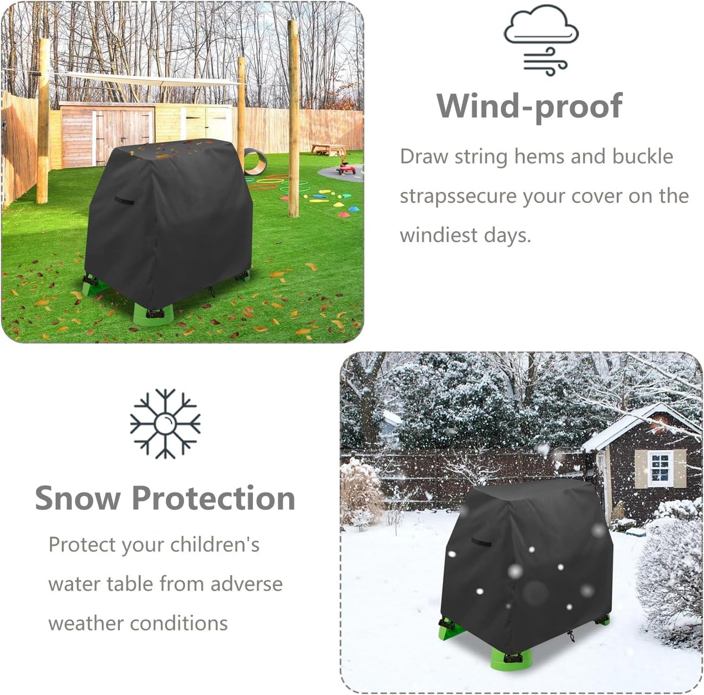 HotKids Water Table Cover Fit Rain Showers Splash Pond Water Table,Waterproof Dust Proof Anti-UV Outdoor Toys Cover-Cover only