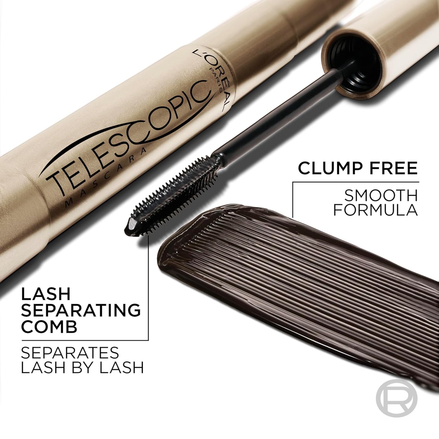 HotL'Oreal Paris Makeup Telescopic Original Lengthening Mascara, Carbon Black, 0.27 Fl Oz (Pack of 1)