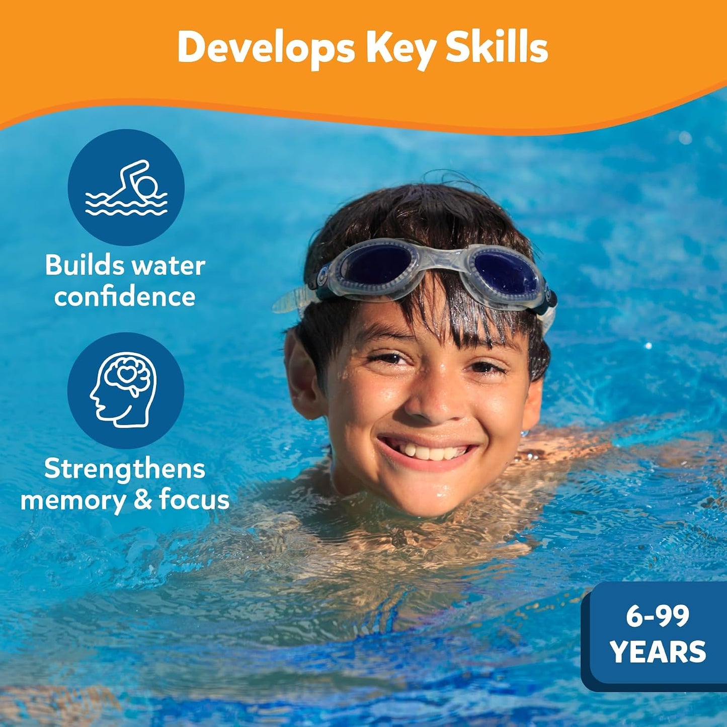 HotSkillmatics – Seek & Splash, Pool Dive Toys for Kids, Search & Find Game | Swimming Pool Game, Fun Summer Gift for Boys & Girls Ages 6, 7, 8, 9, 10, 11 & Up, Includes 64 Colorful Gems