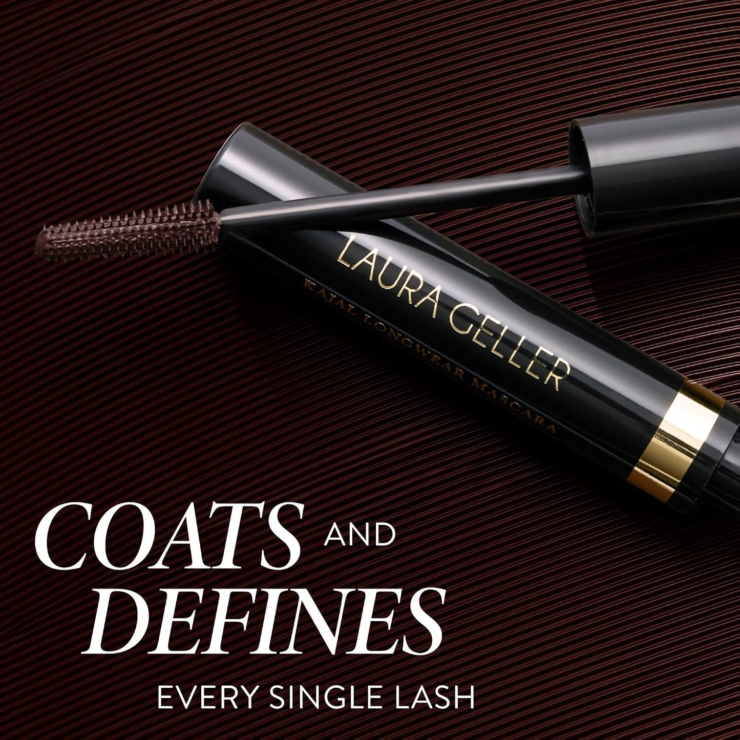 HotLAURA GELLER NEW YORK Kajal Longwear Mascara – Black – Volumizing, Lengthening, & Defining Mascara - Smudge‑Proof & Flake‑Proof Wear, Buildable Formula