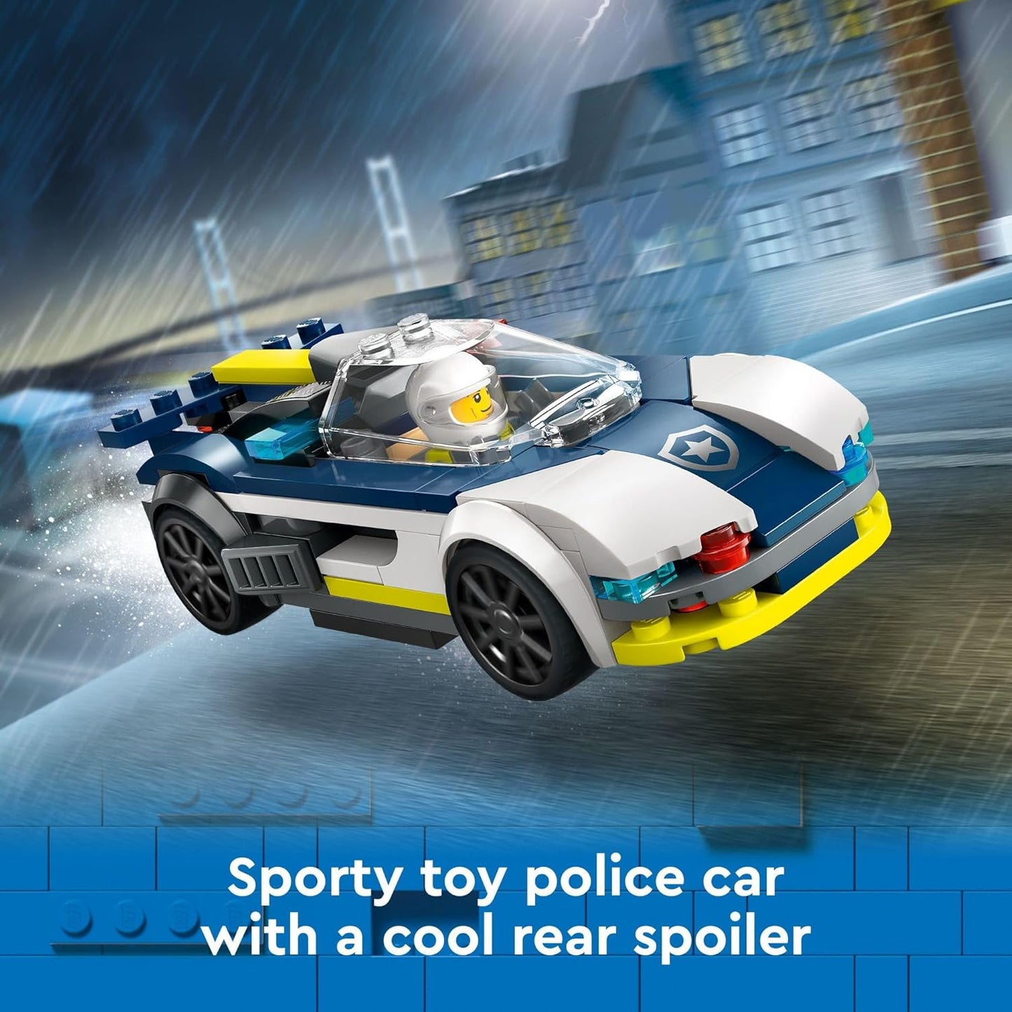 Hot LEGO City Police Car and Muscle Car Chase, Emergency Vehicle Toy for Boys and Girls, Fun Gift for Kids Ages 6+ who Love Pretend Play Toys, Police Toy with Officer and Crook Minifigures, 60415