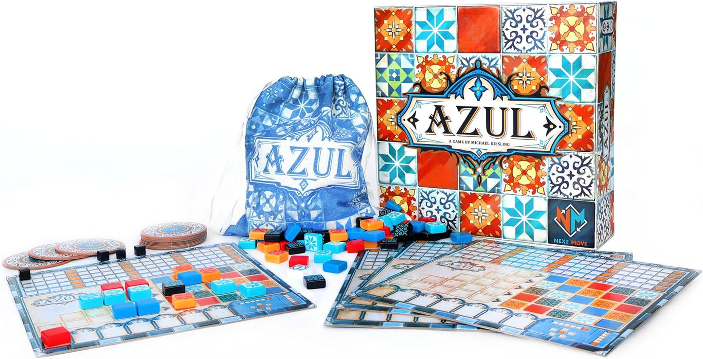 HotAsmodee Azul Board Game - Mosaic Pattern Placement & Beautiful Art Adult Board Games, Award-Winning Strategy for Adults & Families, Family Fun for Adults, 2-4 Players Ages 8+, 30-45 Minute Playtime