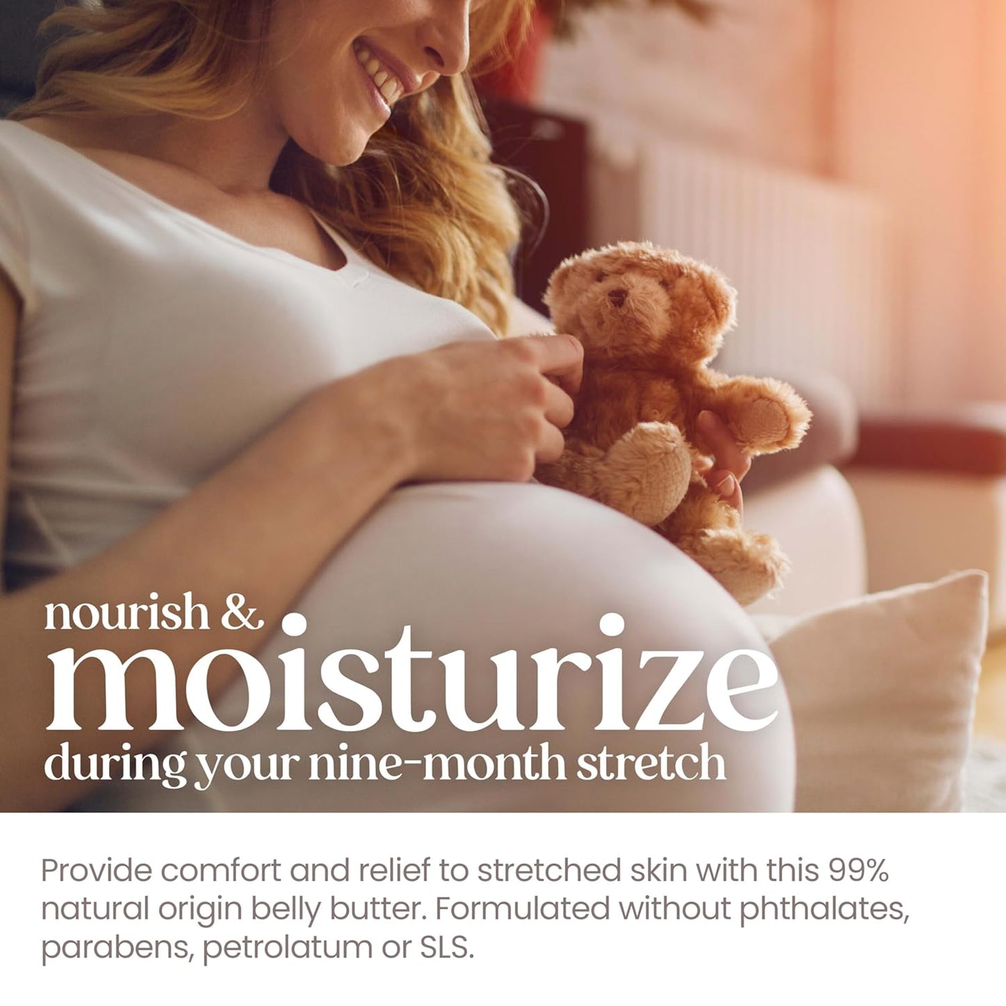 HotBurt's Bees Mama Belly Butter Stretch Mark Cream for Pregnancy Massages Body & Reduces Scar Appearance, Prenatal & Postnatal Tummy Skin Care, Shea Butter & Vitamin E Rich Formula, 6.5 Oz Tub