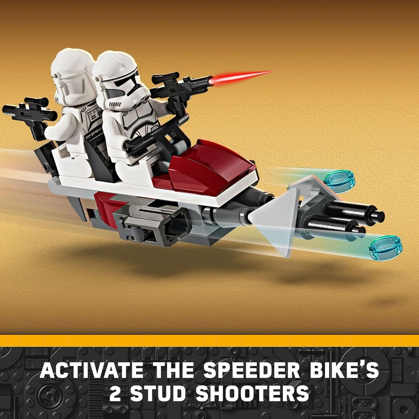 HotLEGO Star Wars Clone Trooper & Battle Droid Battle Pack Set for Kids, Buildable Toy Speeder Bike Vehicle, Tri-Droid and Defensive Post, Collectible, Gift for Boys and Girls Aged 7 and Up, 75372