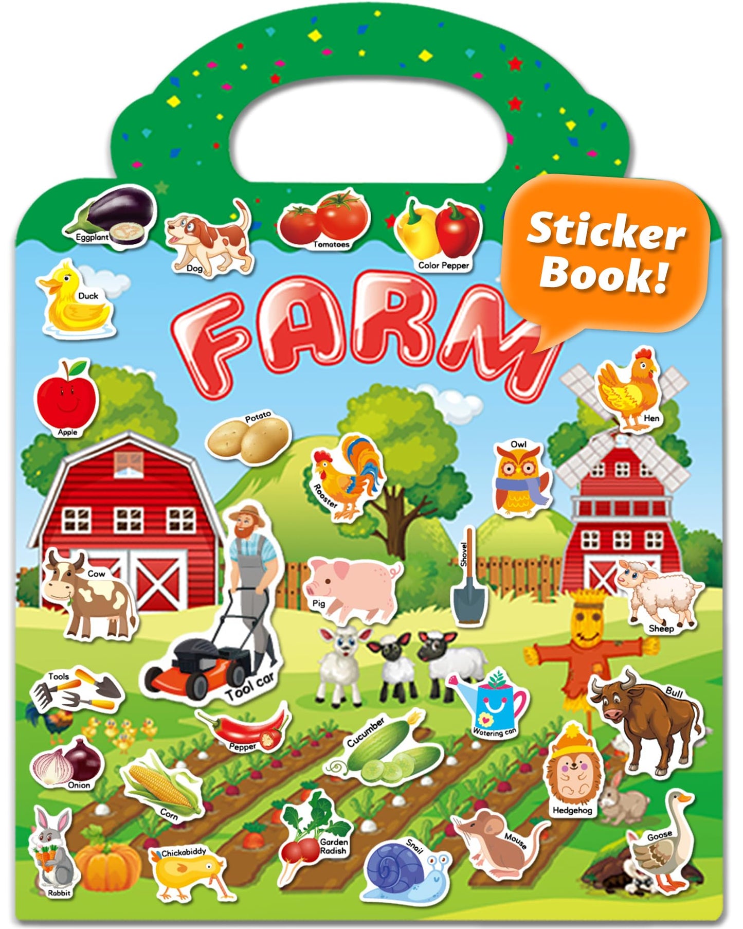 HotWalenced Reusable Sticker Book for Toddlers, Travel Stickers for Kids, Toddler Craft Activities Toys, Birthday Gifts for Boys & Girls