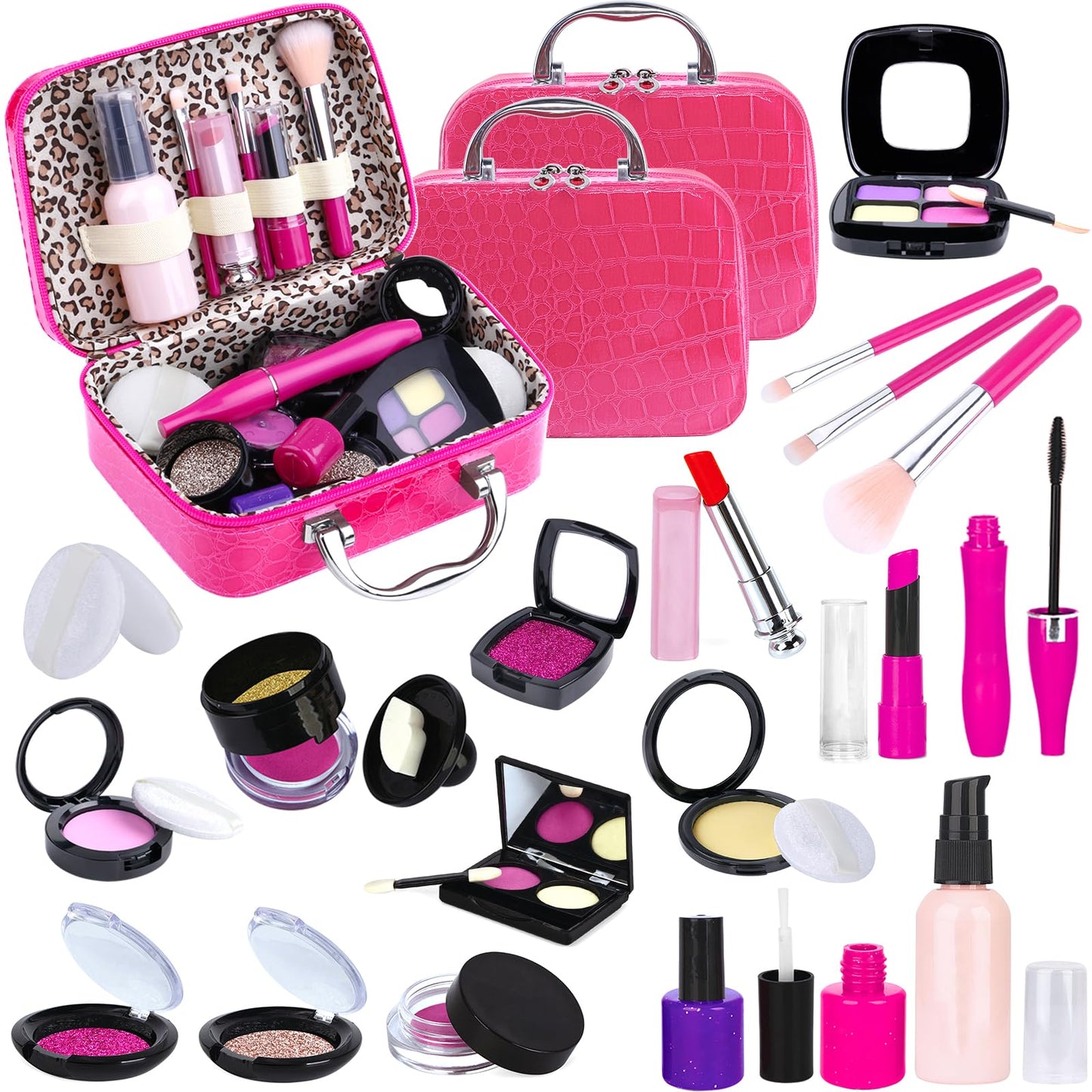 Hot TEPSMIGO Pretend Makeup Kit for Girls, Kids Pretend Play Makeup Set - with Cosmetic Bag for Birthday Christmas, Toy Makeup Set for Little Girls Age 3+(Not Real Makeup)