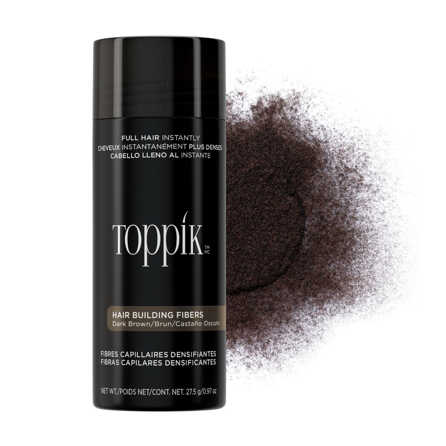 HotToppik Hair Building Fibers, Fill In Fine or Thinning Hair Instantly Thicker, Fuller Looking Hair 9 Shades,4 size options