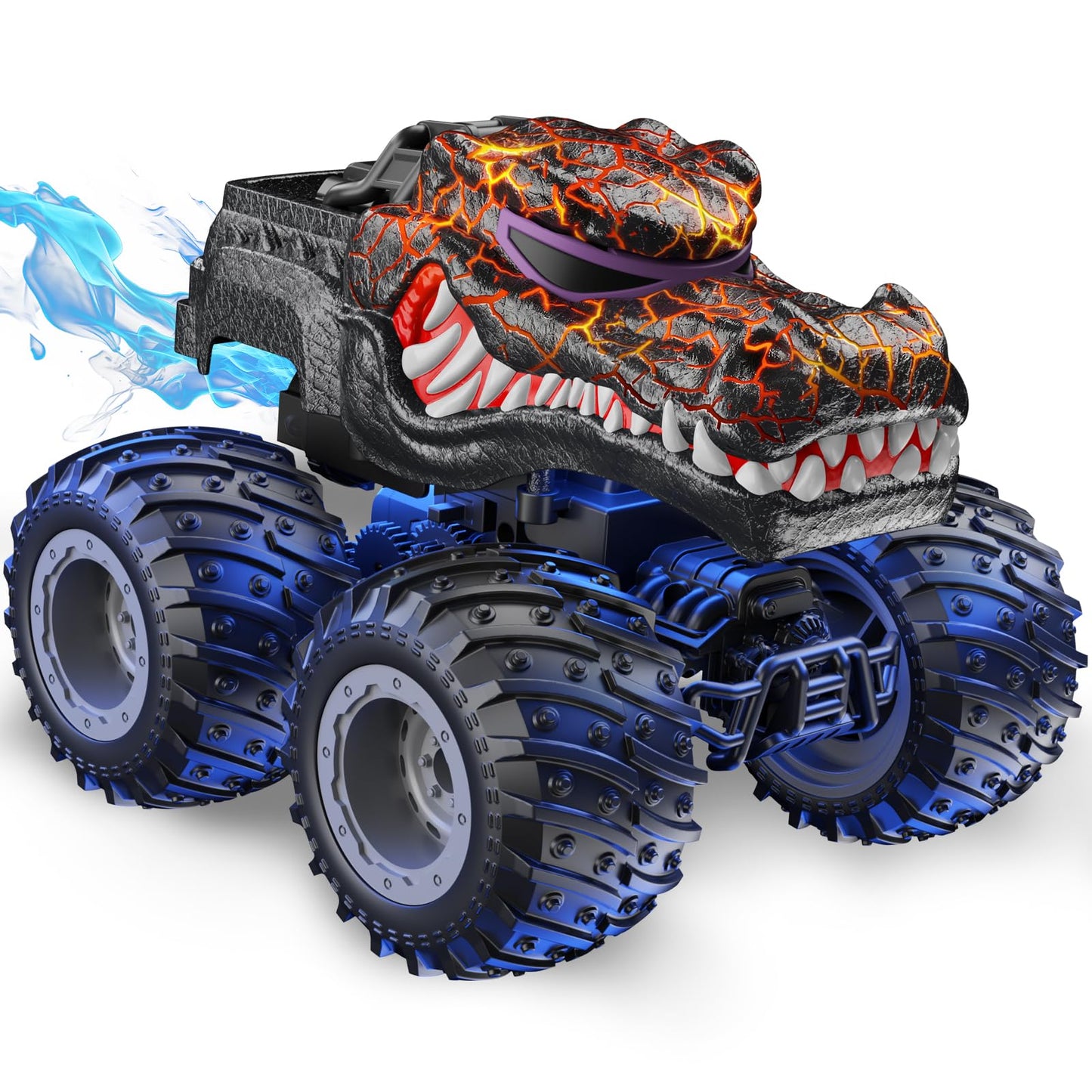 Hot AUUGUU Remote Control Car, 2.4GHz Monster Trucks Toys with Light Spray, Birthday Gift for Kids 3 4 5 6 7 8, All Terrain RC Cars, Toddler Toys for Boys Girls 3+ Year Old
