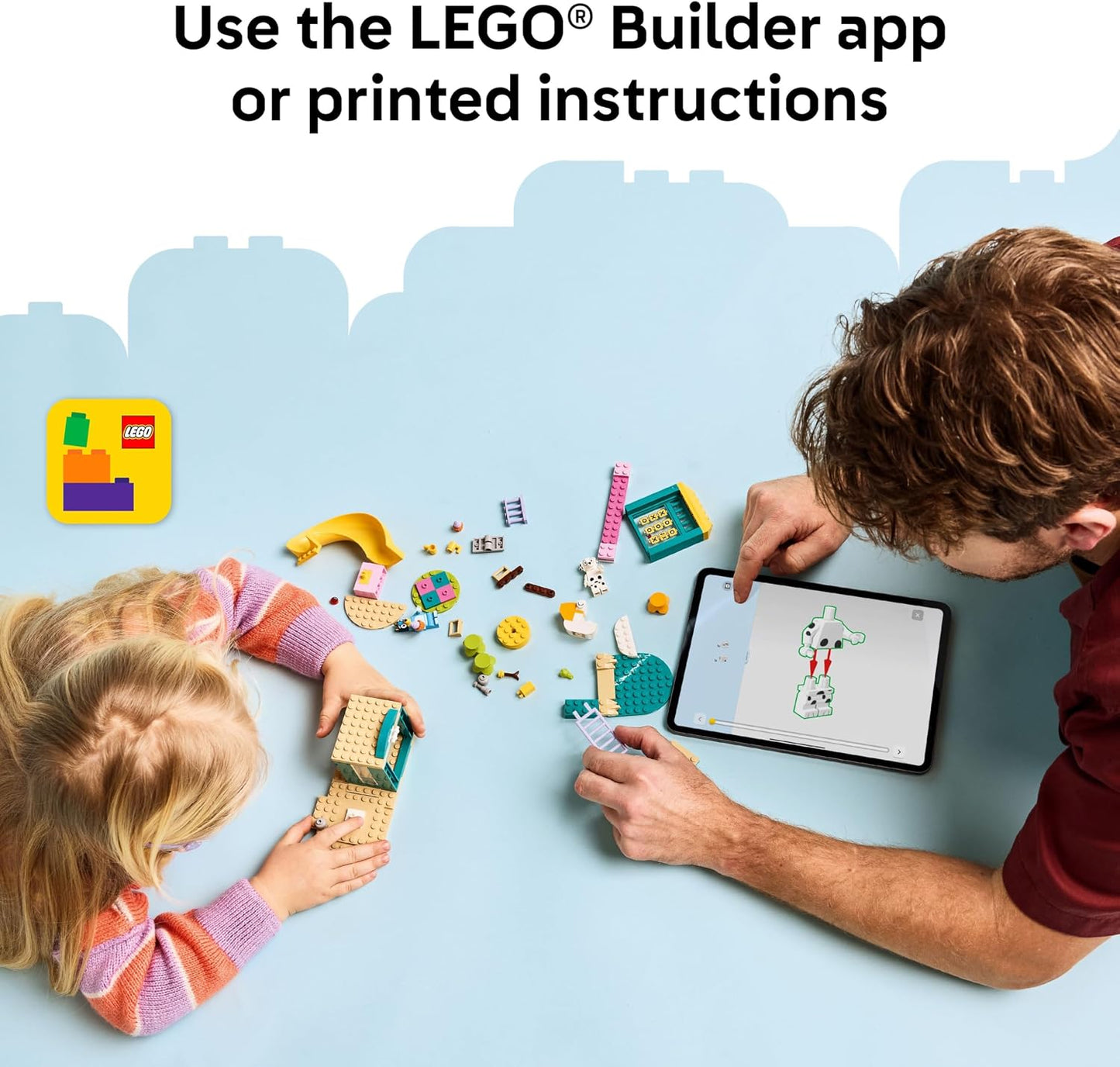 Hot LEGO Bluey Playground Fun with Bluey and Chloe Sensory Building Blocks - Preschool Pretend Play & Learning Toys for Kids - 4 Year Old Girl & Boy Birthday Gifts - 11201