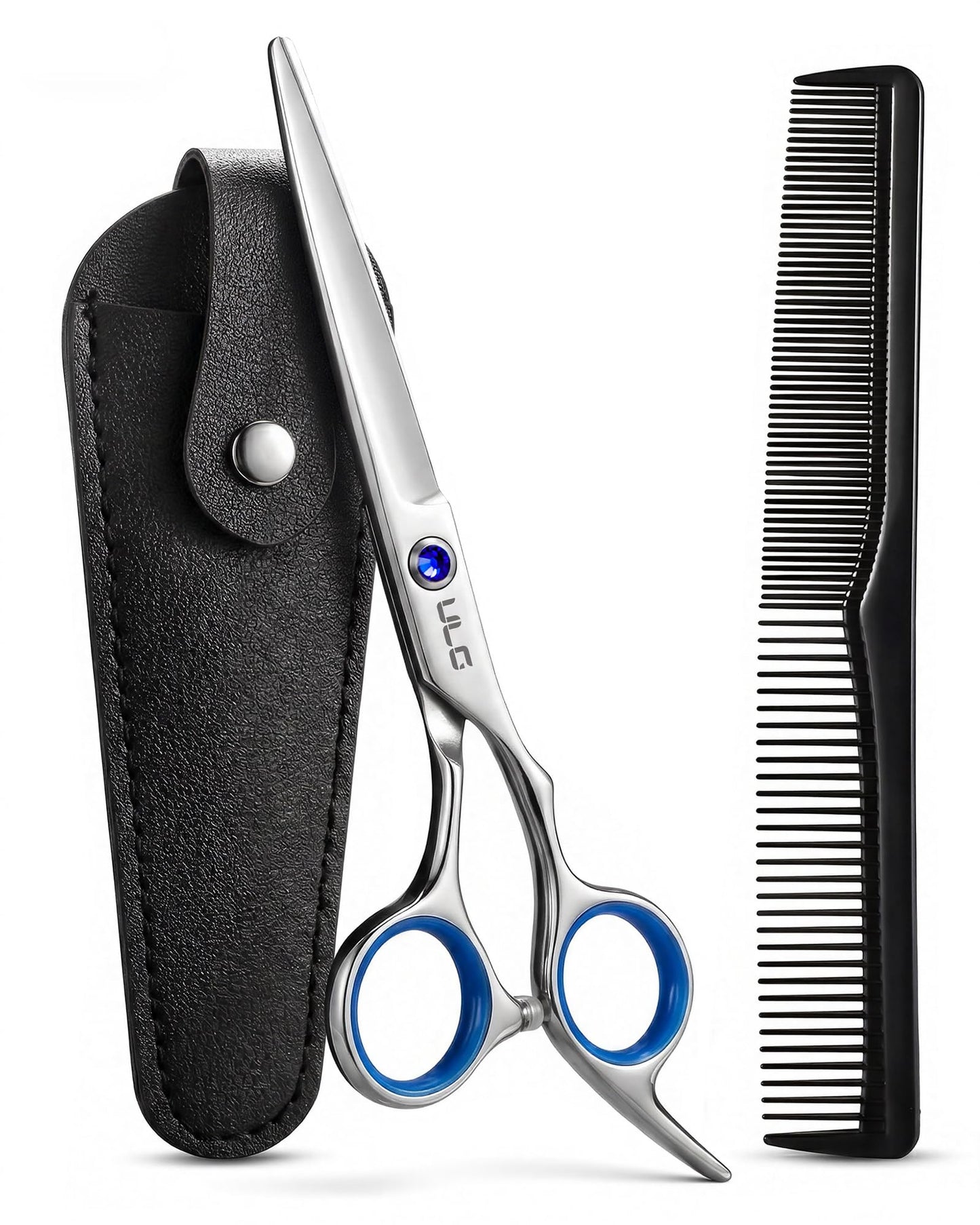 HotHair Cutting Scissors, ULG Professional Hair Scissors 6.5 inch Right-Hand Razor Edge Barber Shears Salon Hair Cutting Shears Made of Japanese Stainless Steel, Hand Sharpened Blue