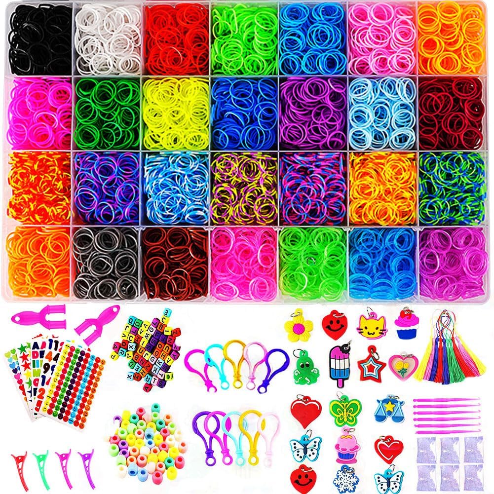 Hot YITOHOP 12080+ Loom Bands Set, Rubber Bands for Bracelet Making Kit, DIY Arts & Crafts Idea, Friendship Bracelet Birthday Gift Kits for Kids Girls Boys Creative Art Crafts