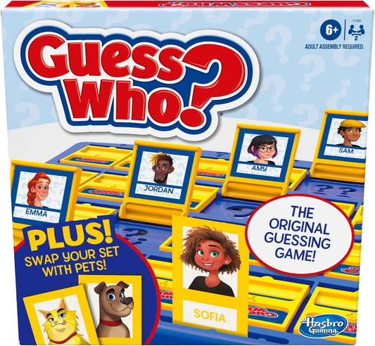 HotHasbro Gaming Guess Who? Plus Board Game with People & Pet Cards
