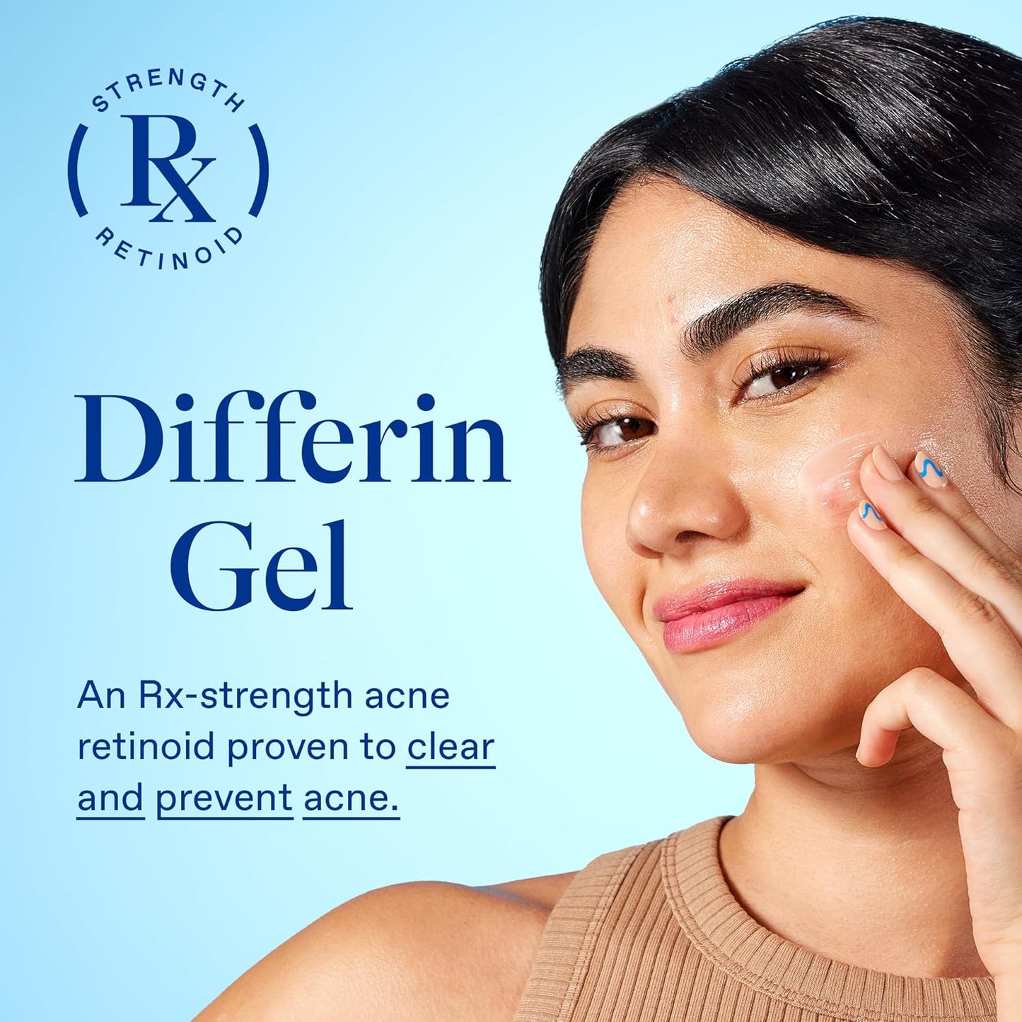 HotDifferin Acne Treatment Gel, 60 Day Supply, Retinoid Treatment for Face with 0.1% Adapalene, Gentle Skin Care for Acne Prone Sensitive Skin, 15g Tube (Pack of 2) (Packaging May Vary) | Pack Of 2, 60-Day Supply, OTC Retinoid, Clears Breakouts, Gentle On