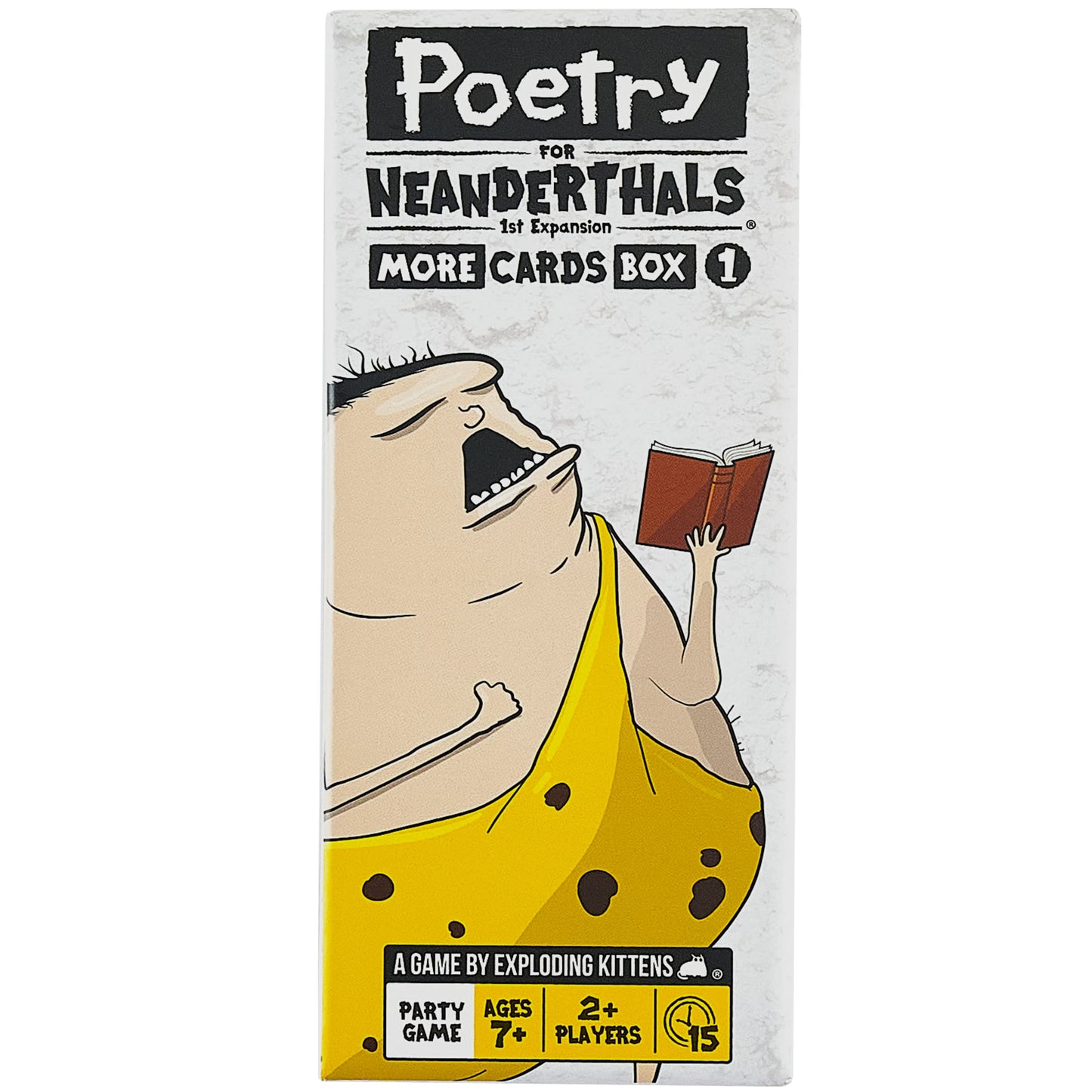 HotExploding Kittens Poetry for Neanderthals 2-6 Players, Ages 7+ | Be a Neanderthal poet! Give one-syllable words and phrases so friends guess the word in this quick-to-learn viral party game.