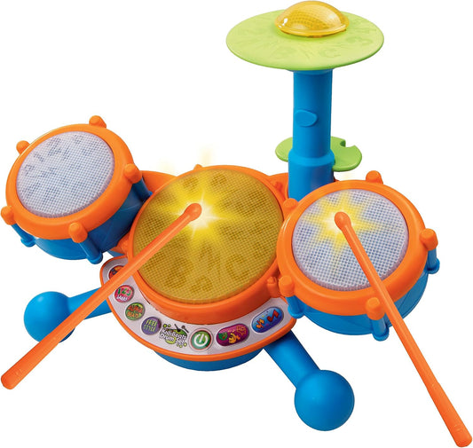 HotVTech KidiBeats Drum Set (Frustration Free Packaging), Orange