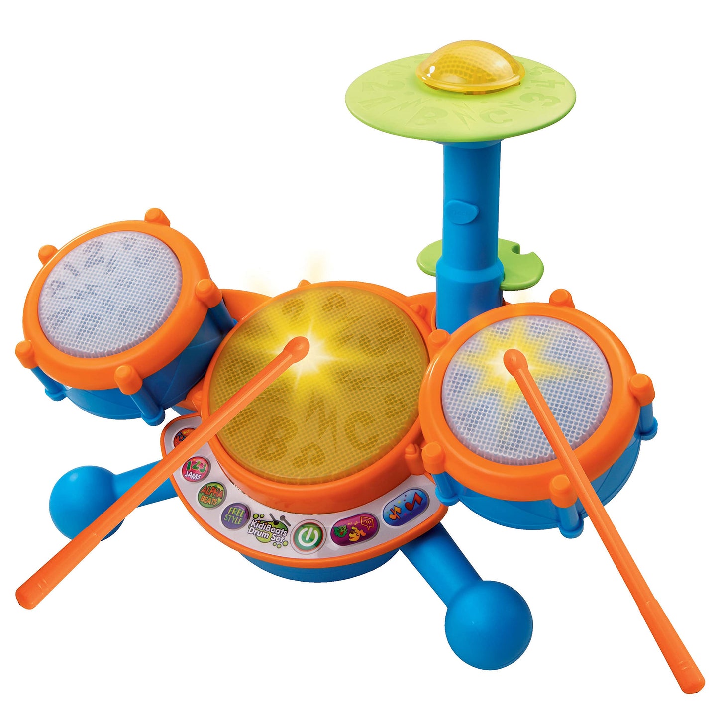 HotVTech KidiBeats Drum Set (Frustration Free Packaging), Orange