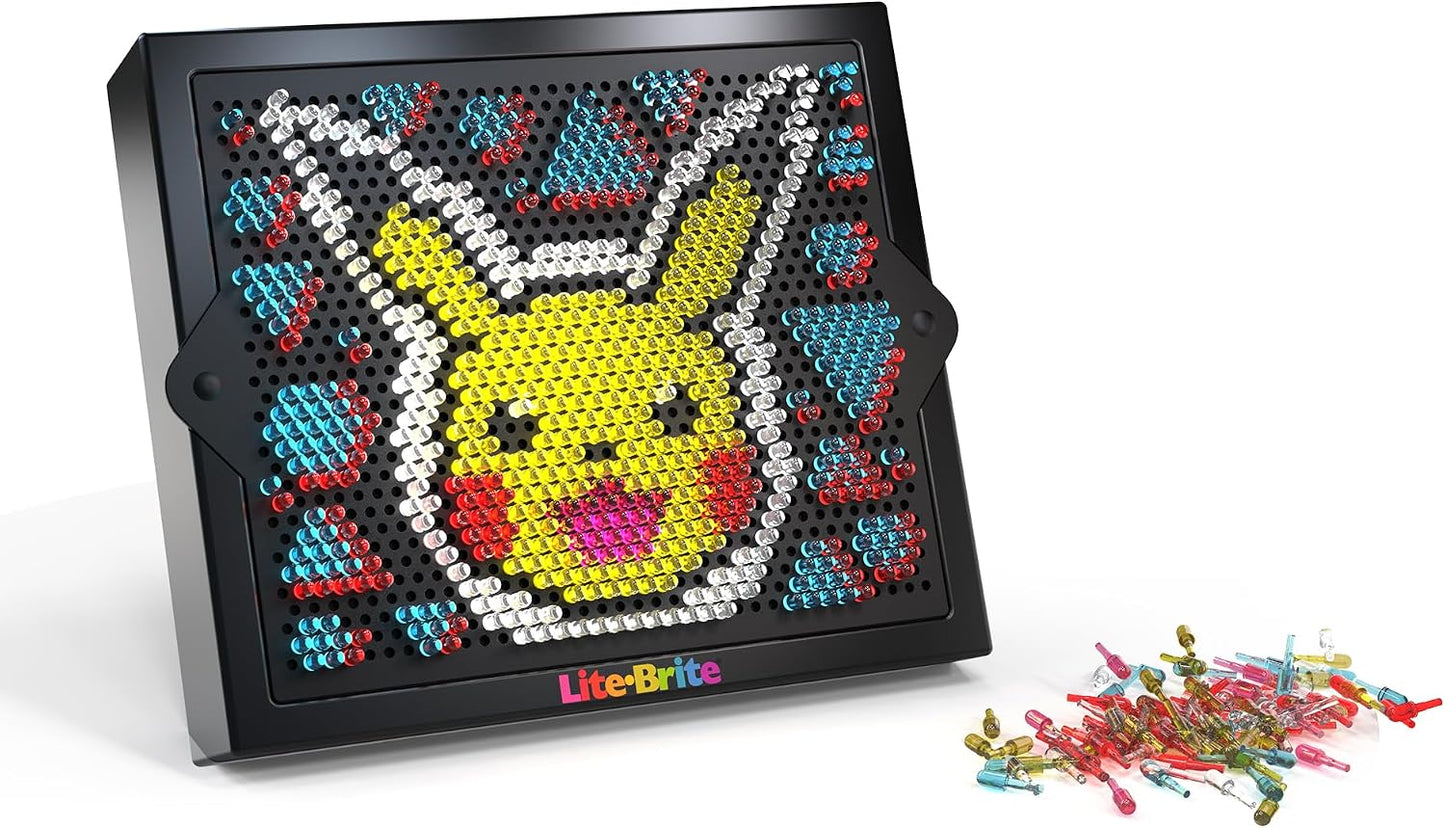 Hot Lite Brite Super Bright HD, Pokemon Edition - Creative Retro Light-Up Screen – Educational Play for Children, Enhances Creativity, Gift for Boys and Girls Ages 6+
