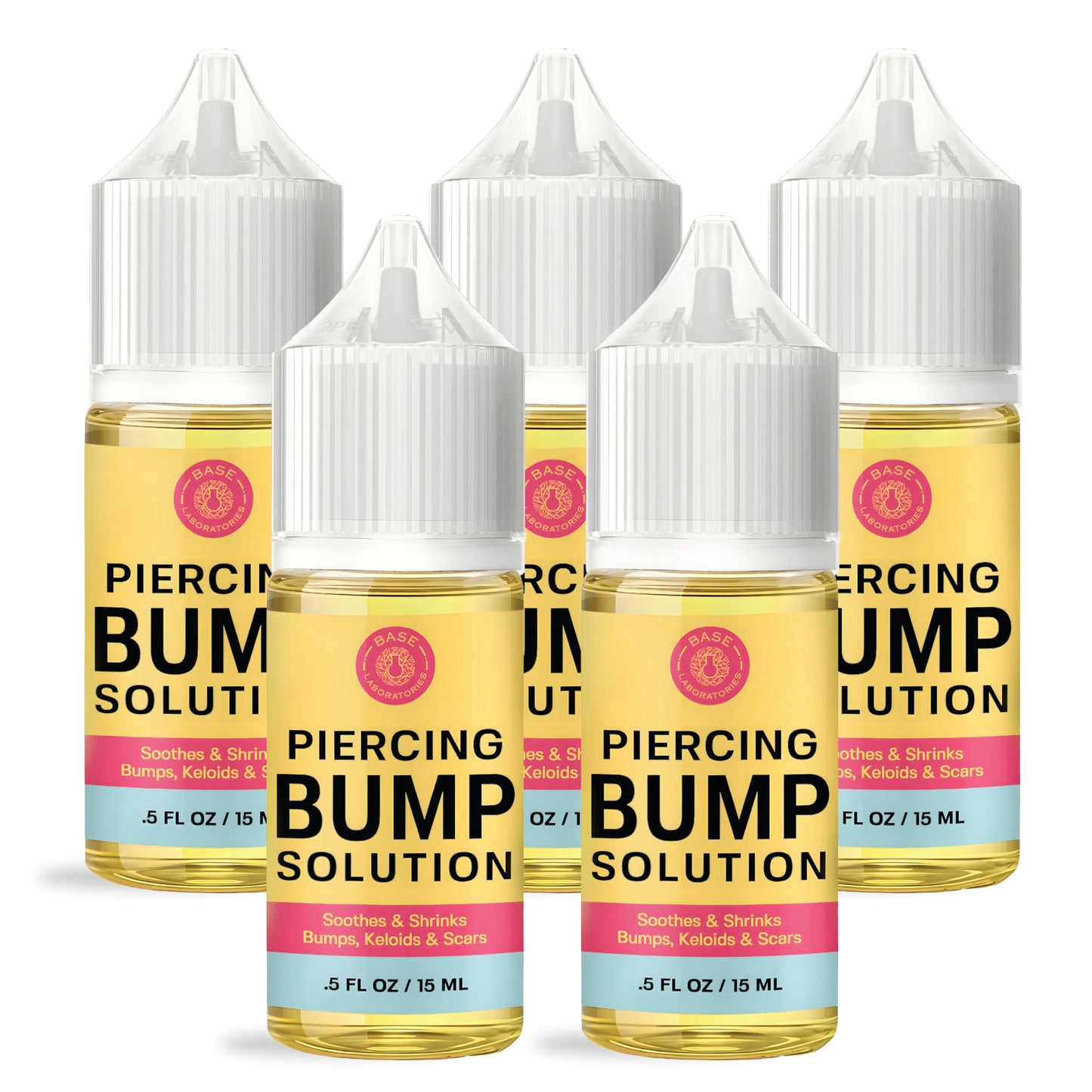 HotBASE LABORATORIES Piercing Bump Solution & Keloid Bump Removal | Soothing Piercing Aftercare for Piercing Bumps & Keloid Scar Removal | Ear & Nose Keloid Bumps Piercing Aftercare Solution Oil | 0.5 oz
