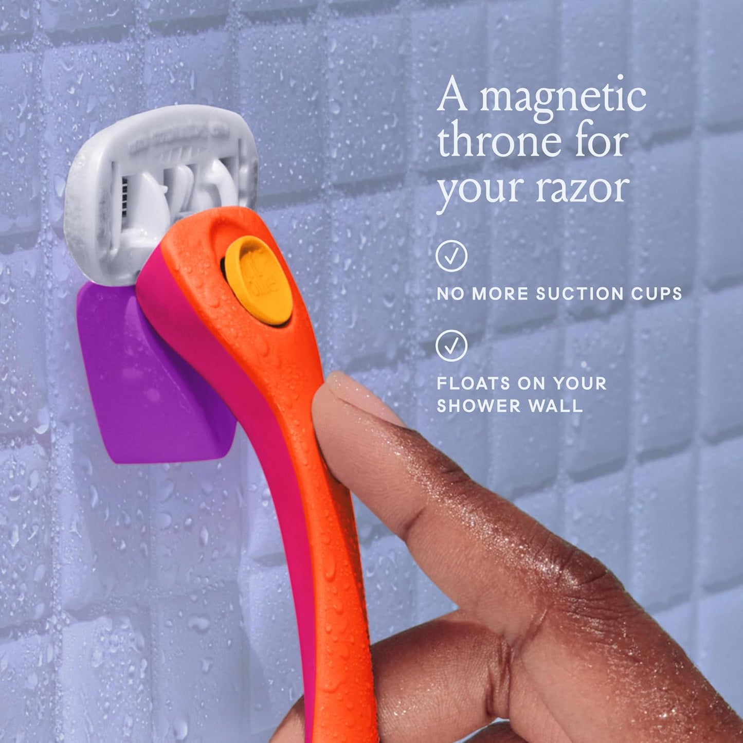 HotBillie Razors for Women Shave Kit – Women’s Razor + 2 x 5-Blade Razor Refills + Magnetic Holder – Sunburst