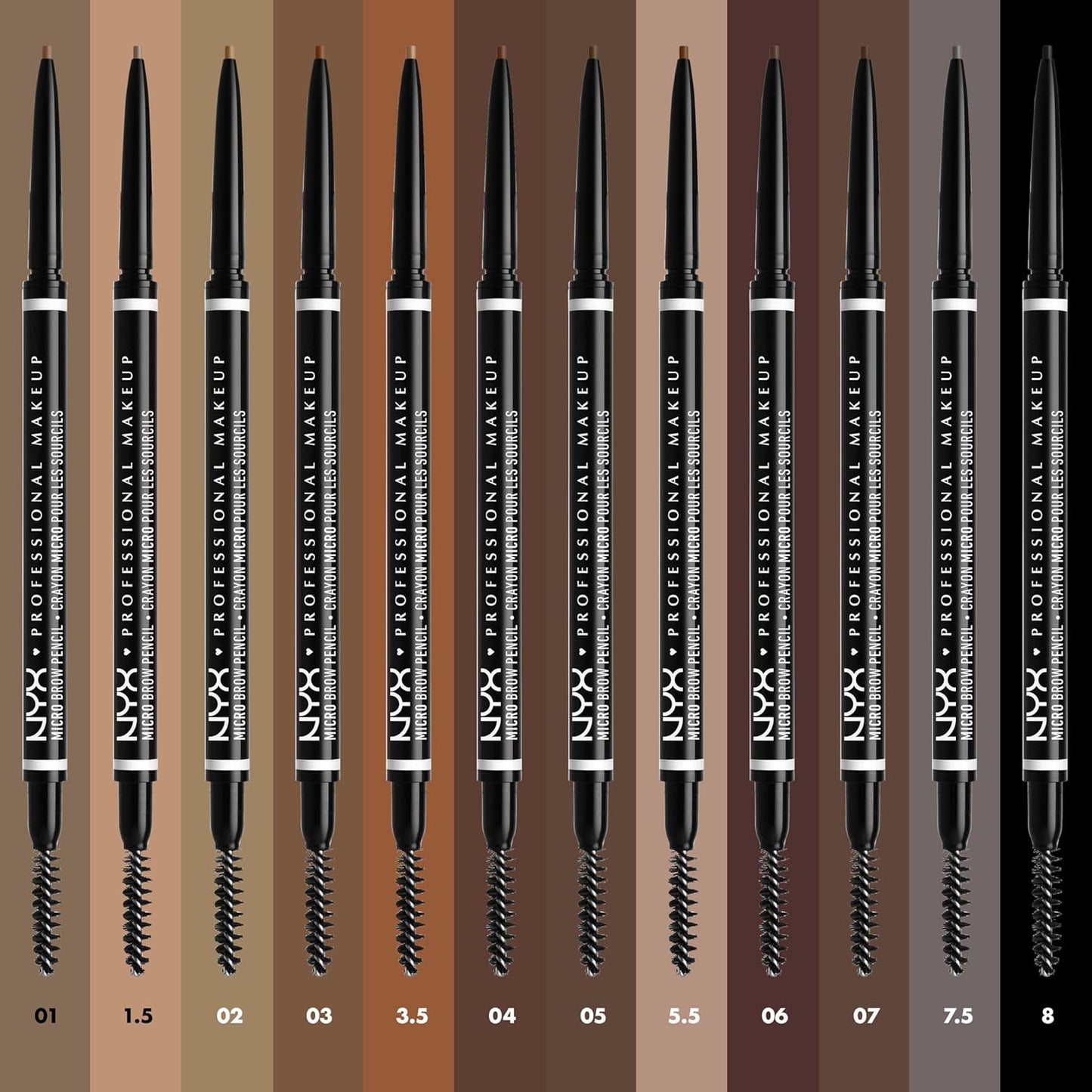 HotNYX PROFESSIONAL MAKEUP Micro Brow Pencil, Precise Eyebrow Pencil - Brunette