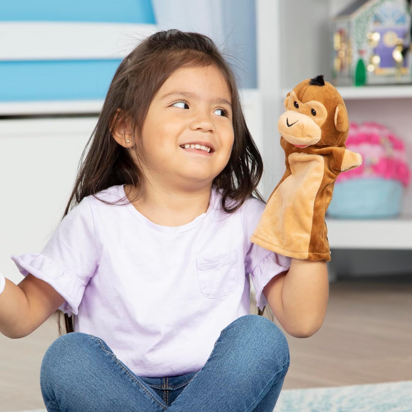 Hot Melissa & Doug Safari Buddies Hand Puppets, Set of 6 (Elephant, Tiger, Parrot, Giraffe, Monkey, Zebra) Soft, Plush Puppet, Stuffed Animals, Pretend Play Toddler Toys for Girls & Boys 2+