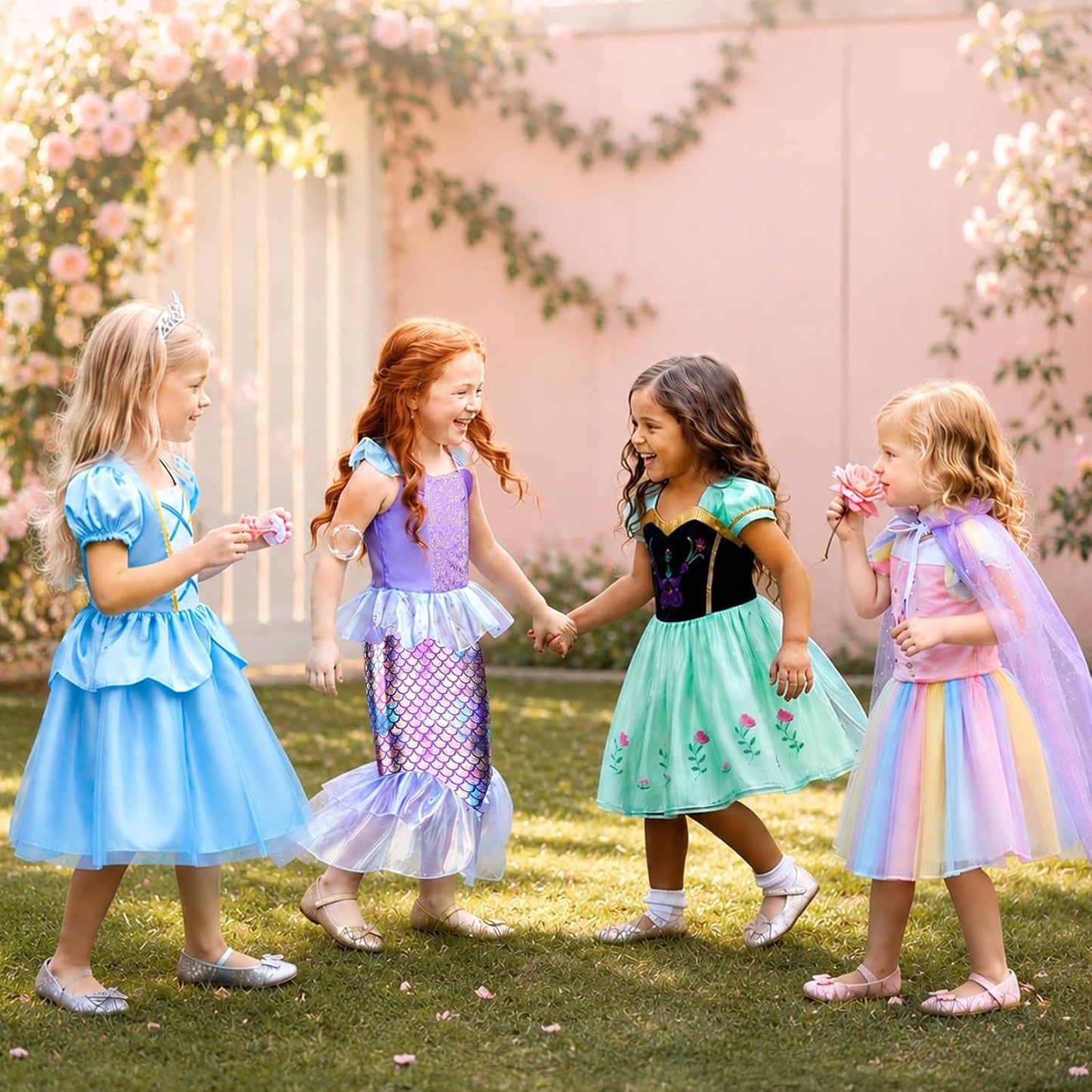 Hot Meland Princess Dress Up Trunk for Girls 3-8, 16PCS Princess Toys Set, Pretend Play Gift for Birthday, Christmas, Halloween