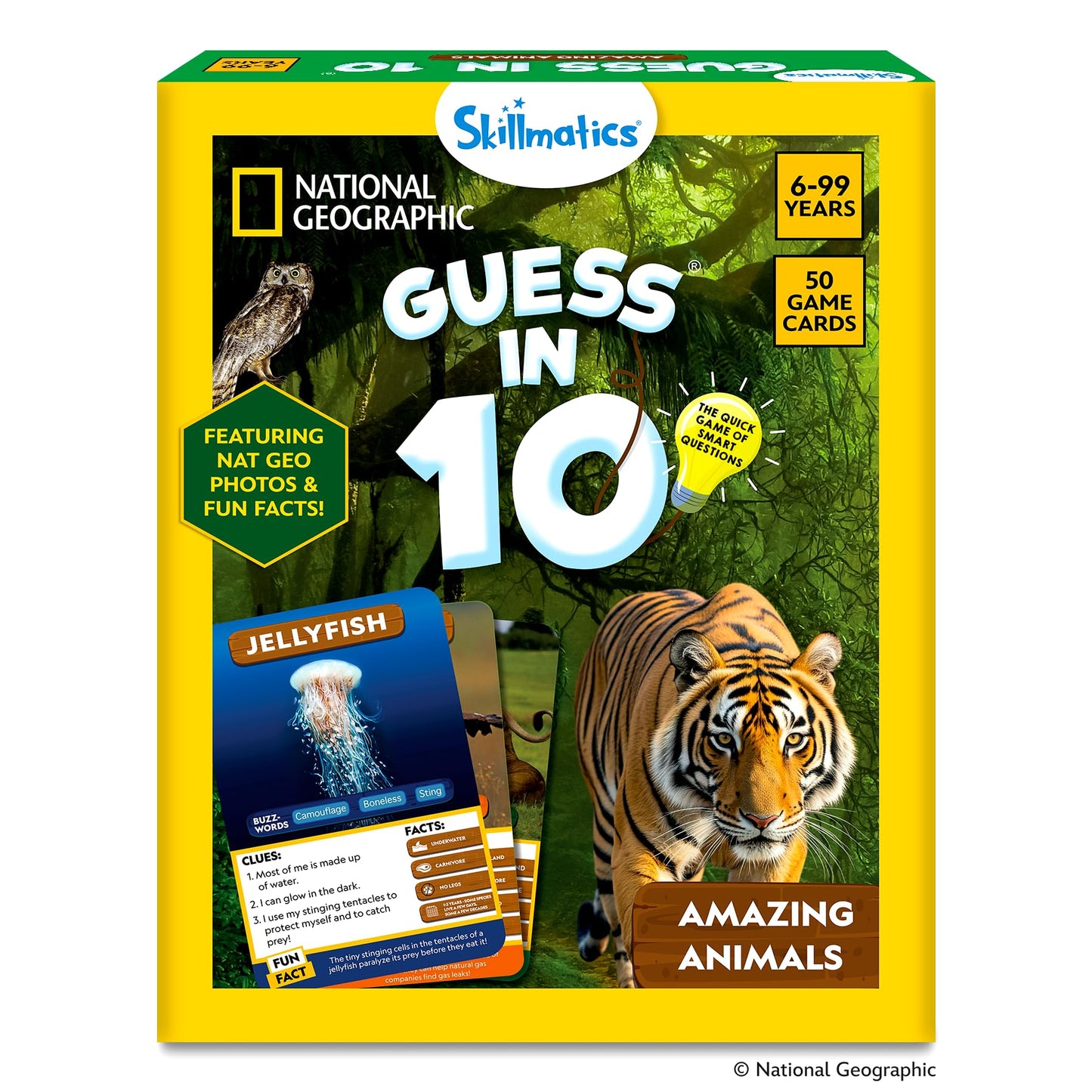 Hot Skillmatics Guess in 10 – Animal Planet, Card Game for Kids & Families | Perfect for Boys, Girls, Kids, Teens, Adults Who Love Animals, Trivia & Travel Games, Screen-Free Fun, Gifts for Ages 6 & Up