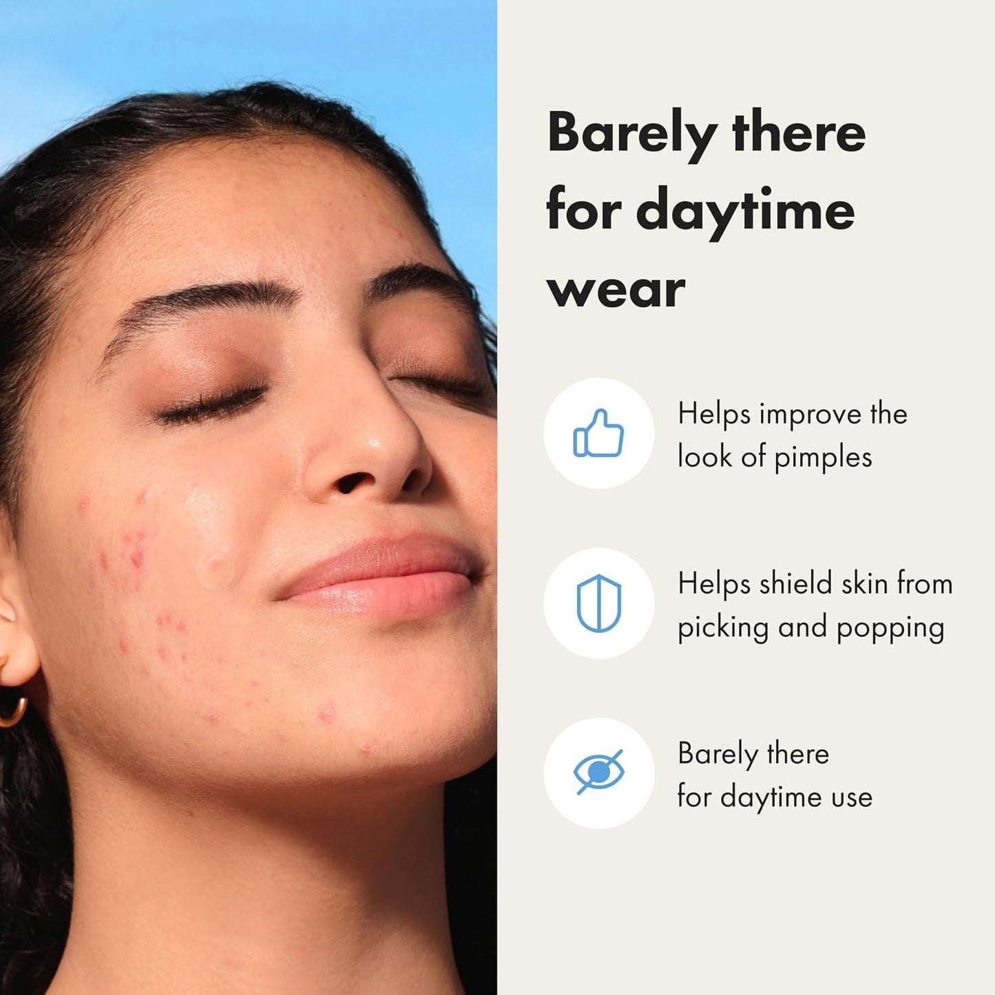 HotHero Cosmetics Mighty Patch Mini Invisible+ Acne Pimple Patches, 30 Ct | X-Small 10mm, Daytime Hydrocolloid Acne Patches, for Covering Zits & Blemishes, Blends Into Skin & Barely There