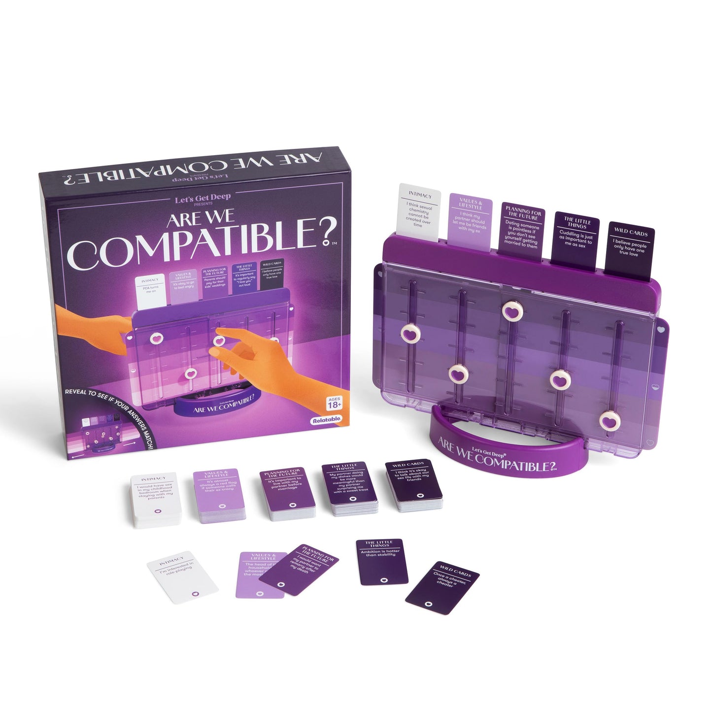 HotLet's Get Deep by Relatable, A Question Card Game for Couples, Great for Date Night Ideas, Couples Gifts, Wedding Gifts, and Long Distance Relationship Gifts, Includes 200 Cards to Build Up Intimacy